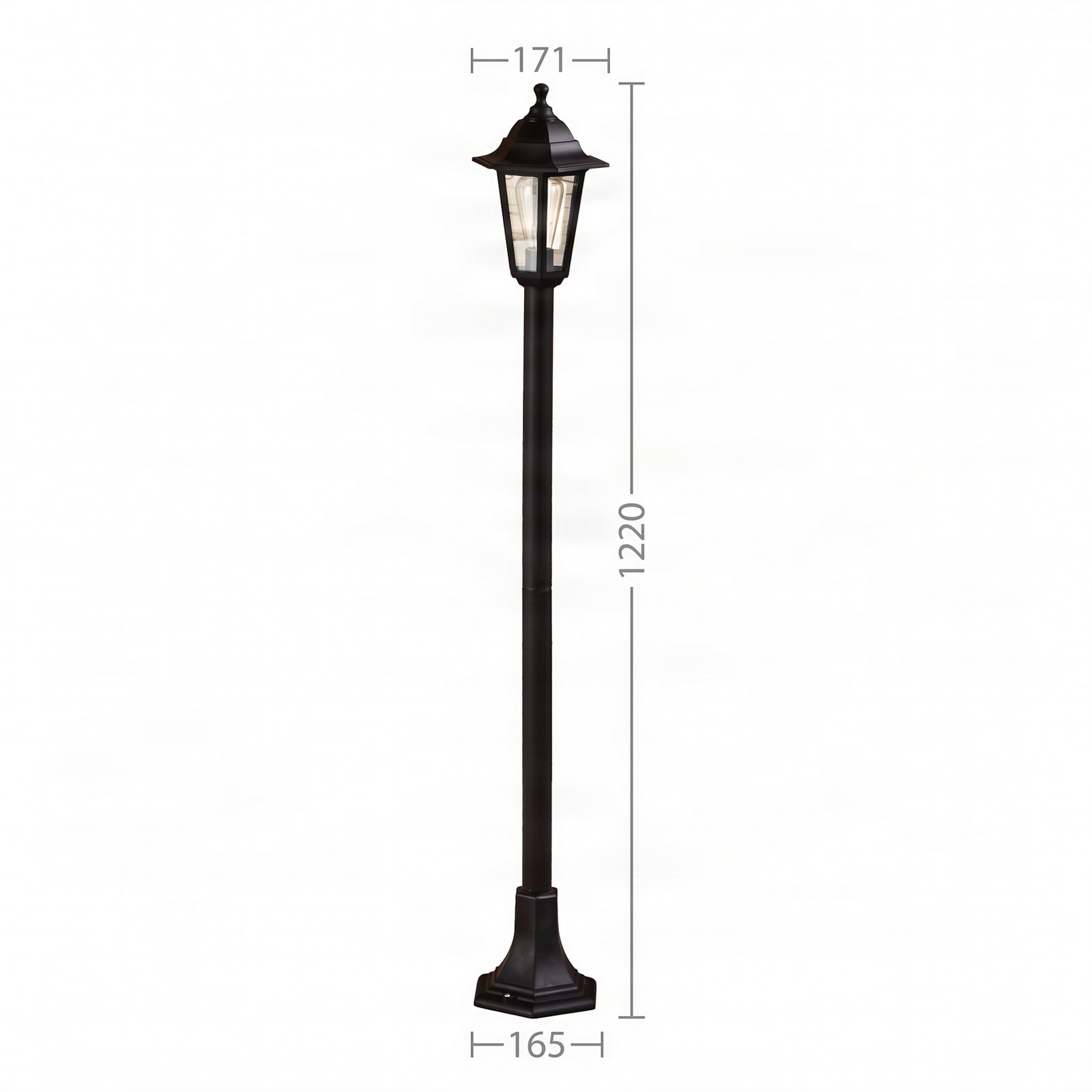 Lindby Wegelampe Nane, 122 cm, Laterne, seewasserfest, E27 Lindby Wegelampe Nane, 122 cm, Laterne, seewasserfest, E27