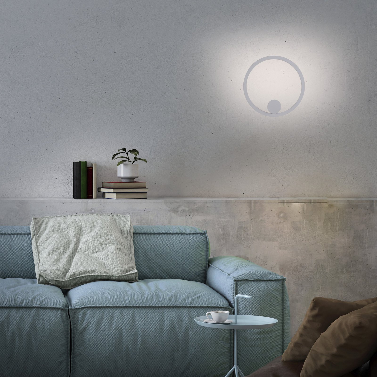 JUST LIGHT. Aplique de pared LED recargable Archie, blanca, 3000 K