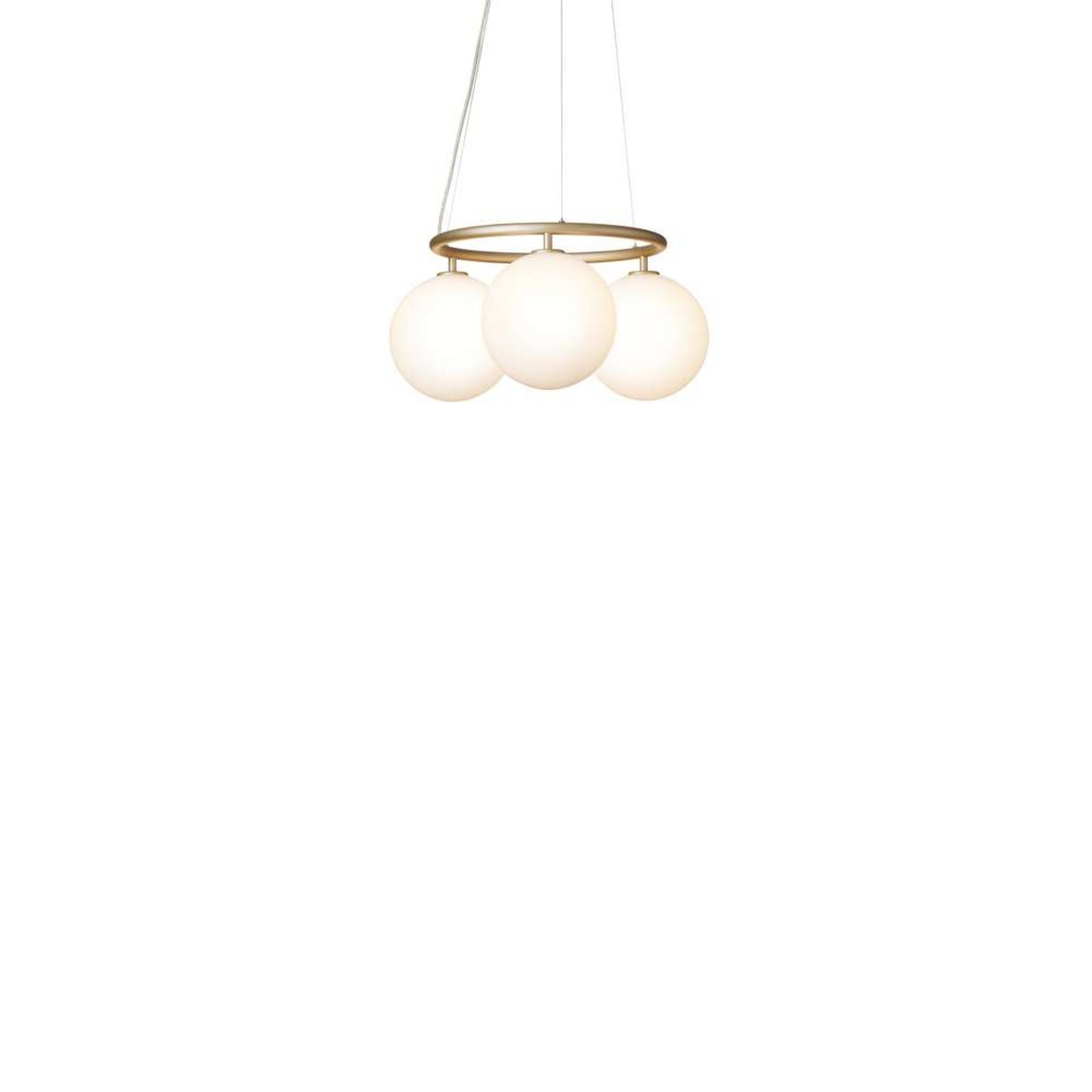 Miira 3 Circular Plafoniere Brass/Opal - Nuura