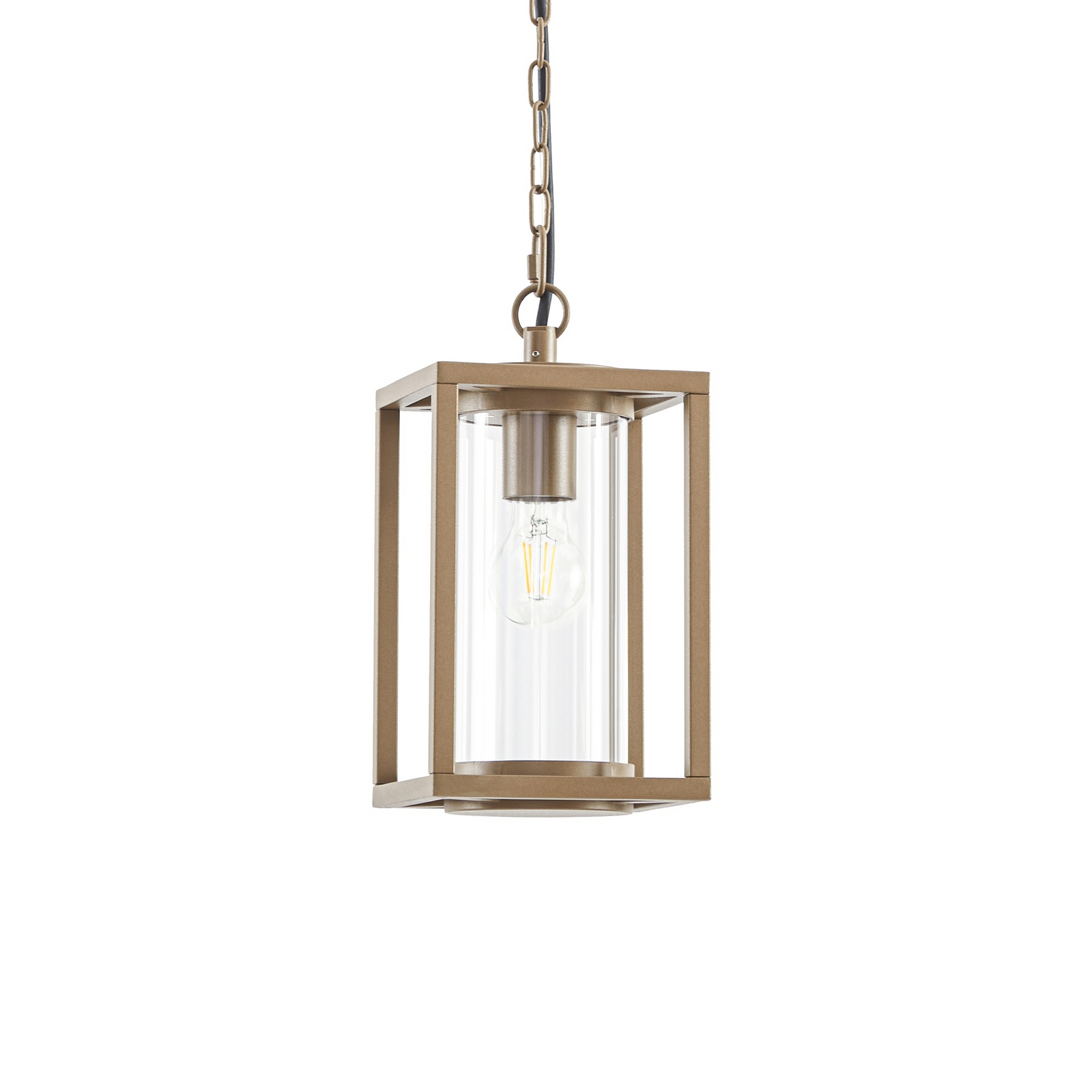 Lucande utendørs pendellampe Ferda, brun, IP44, glass, E27 Lucande utendørs pendellampe Ferda, brun, IP44, glass, E27