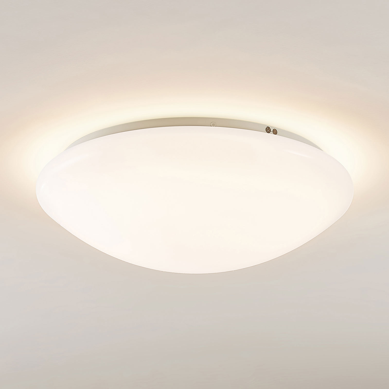 Arcchio Younes LED-Deckenlampe, weiß, rund, 35 cm