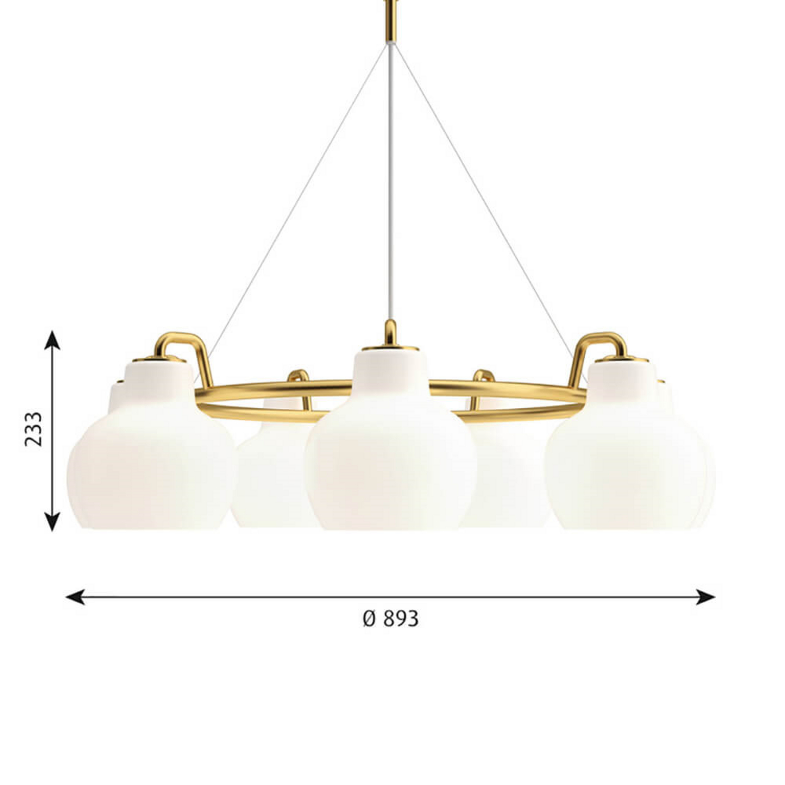 VL Ring Crown 7 Candeeiro Suspenso Opal - Louis Poulsen