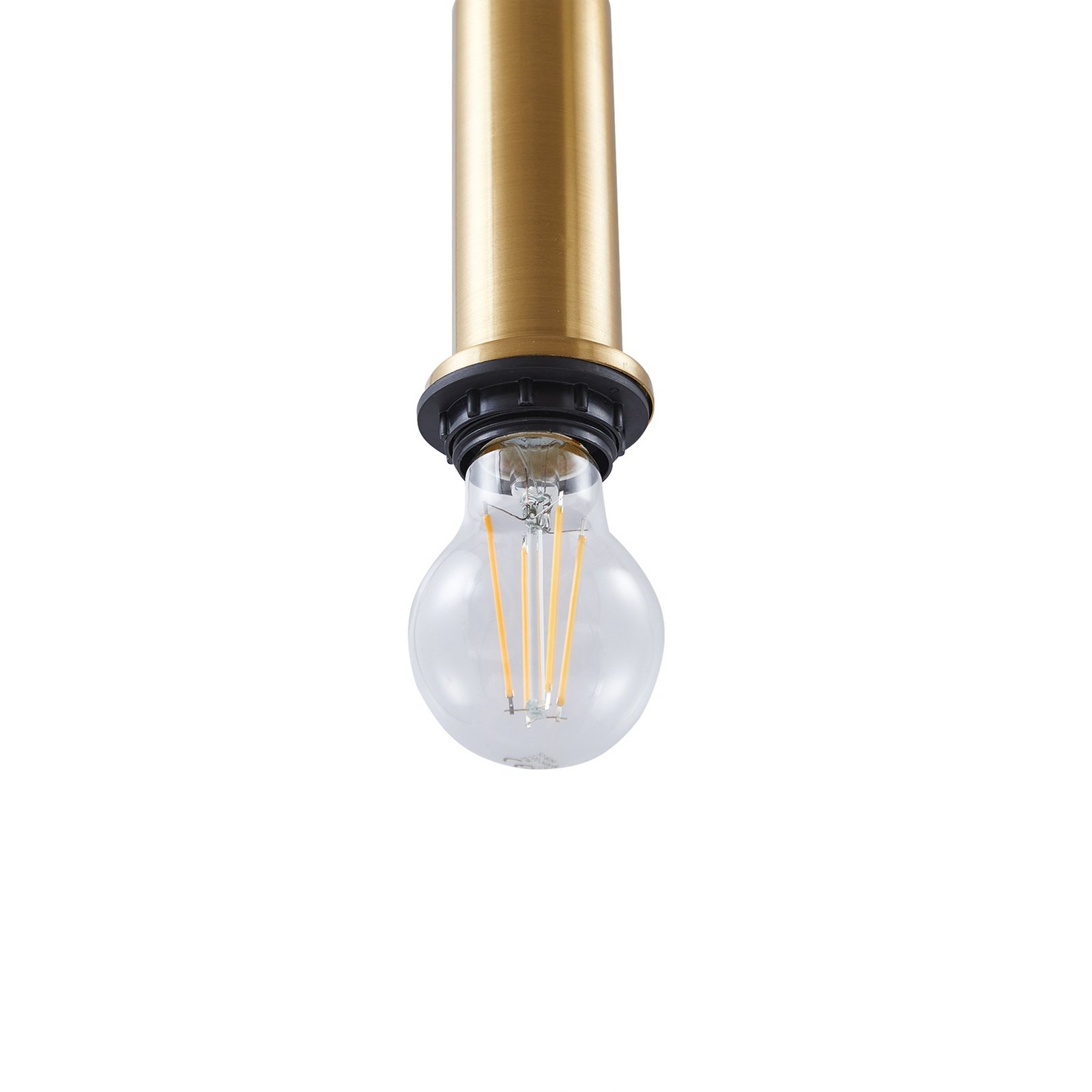 Lindby pendant light Hildur, 5-bulb, smoke grey, glass