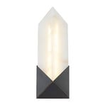 LED-vegglampe CAESAR, bronse, høyde 31 cm, metall/alabaster