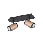 Deckenstrahler Gillan, coffee, 2-flammig, Metall, GU10
