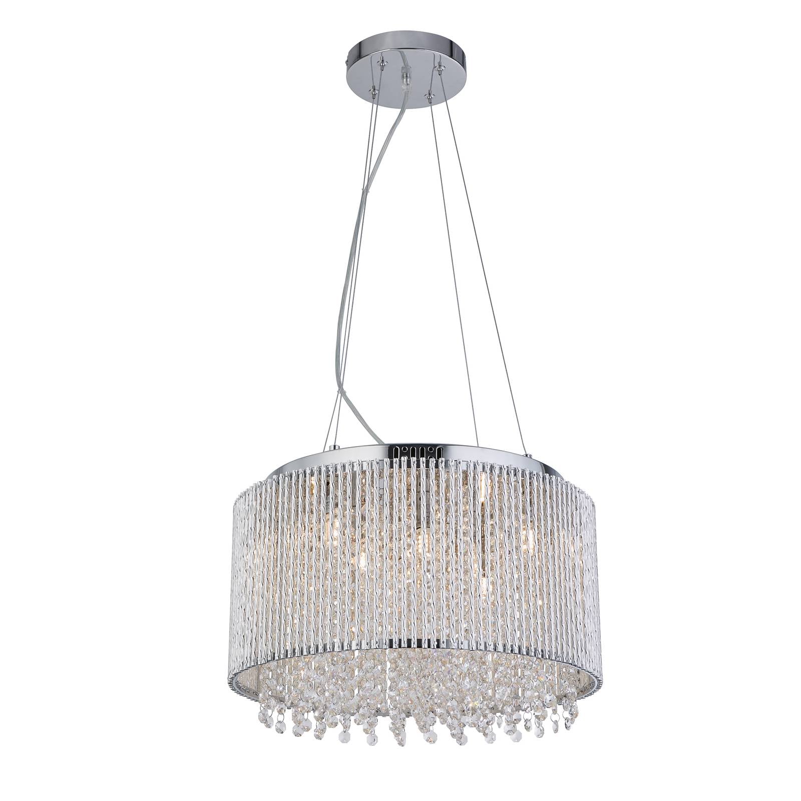 Beatty - 8 Licht Decke Anhänger Chrom mit Kristallen G9 - Searchlight