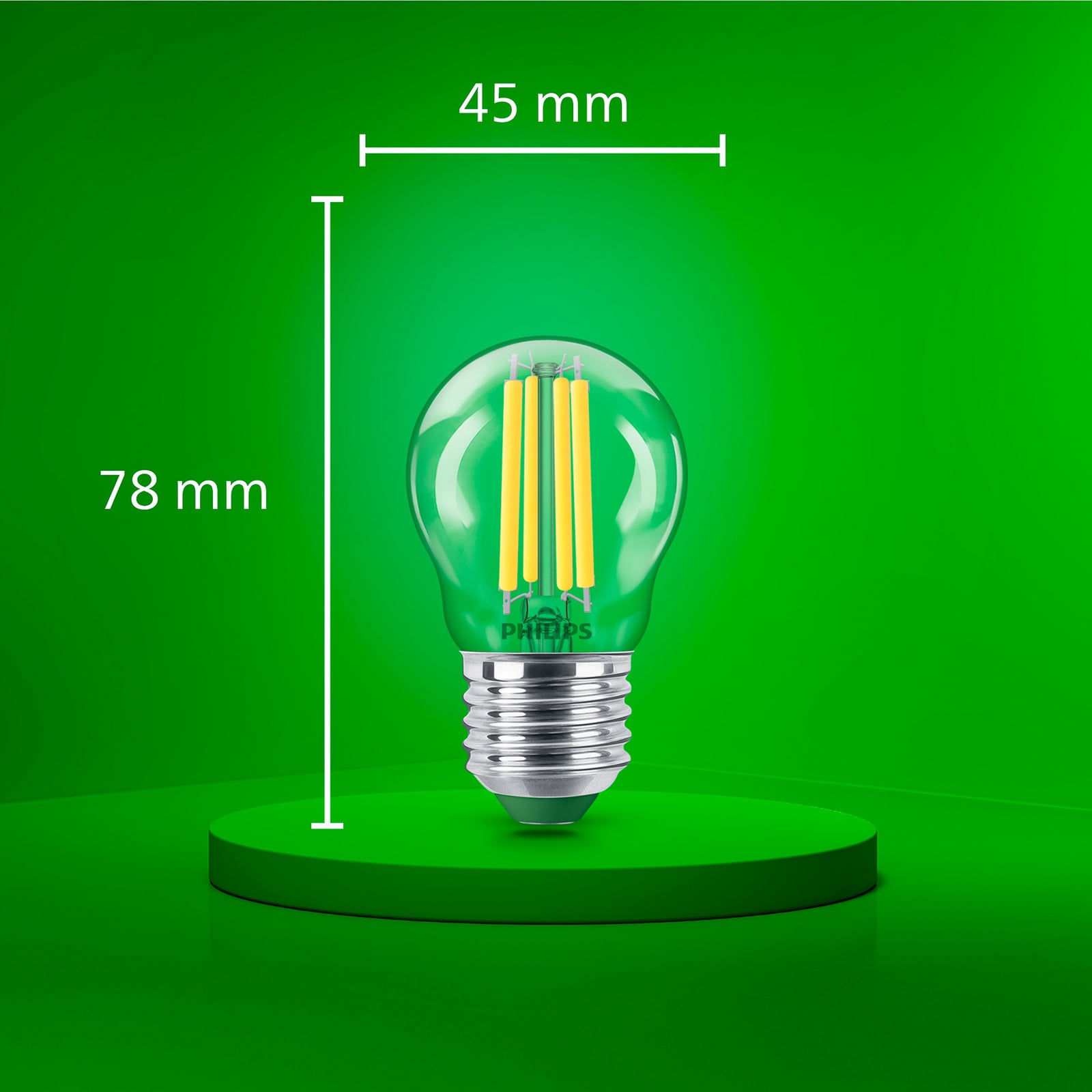 Philips E27 LED bulb G45 2.3W 485lm 4,000K clear Philips E27 LED bulb G45 2.3W 485lm 4,000K clear