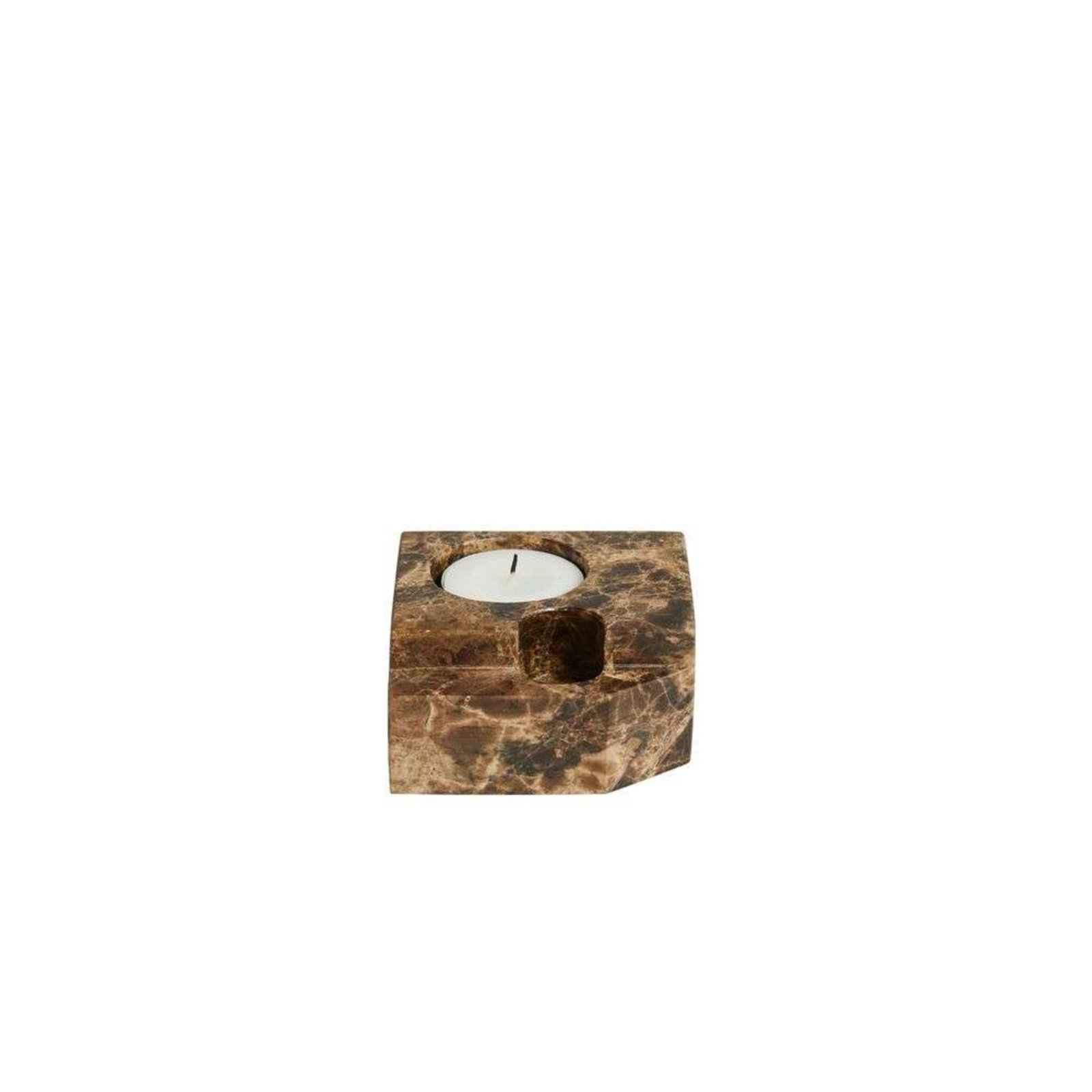 Jeu de dés 3 Candle Holder Brown Marble - Woud