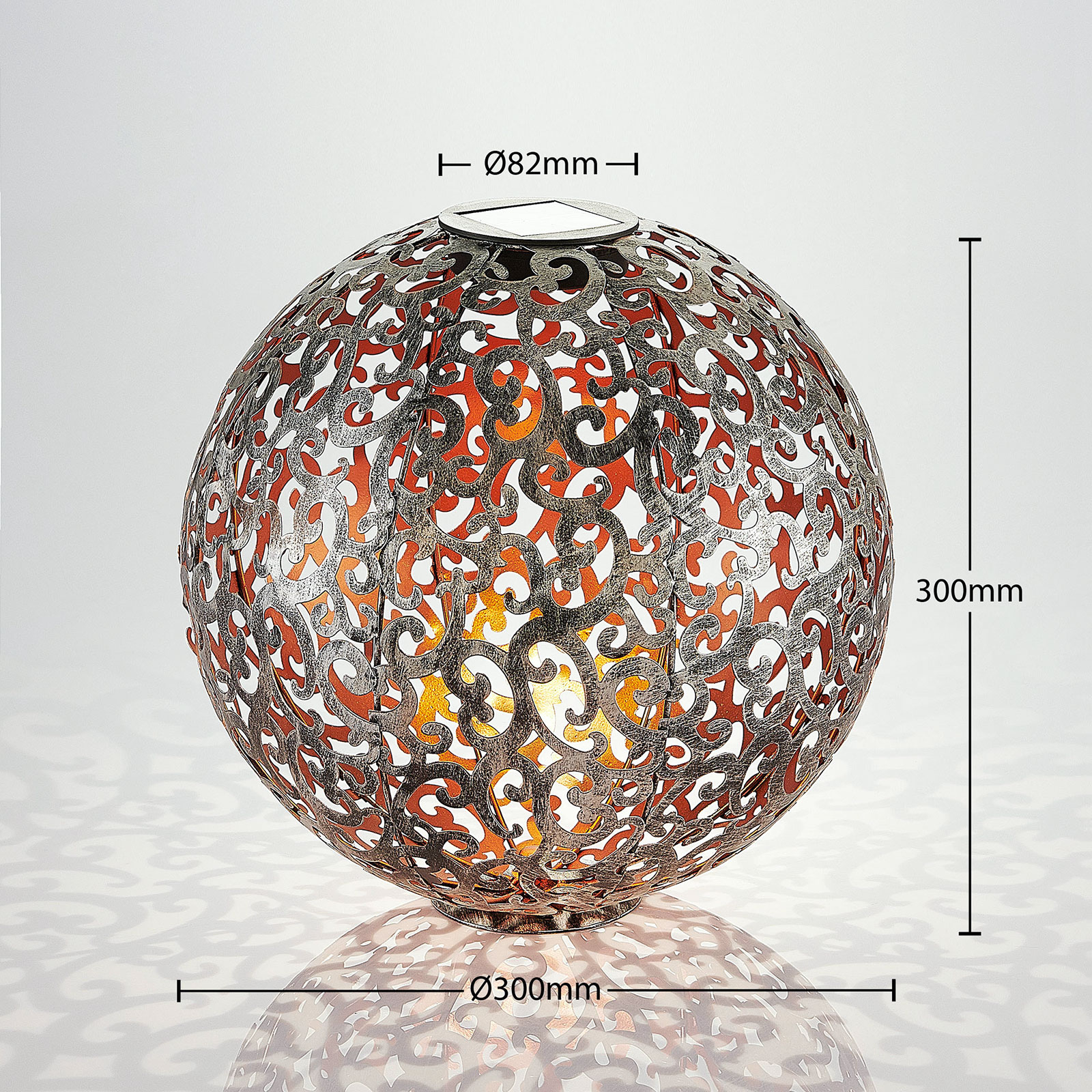Lindby Eduta Ornament LED-solcellelampe sølv-gull
