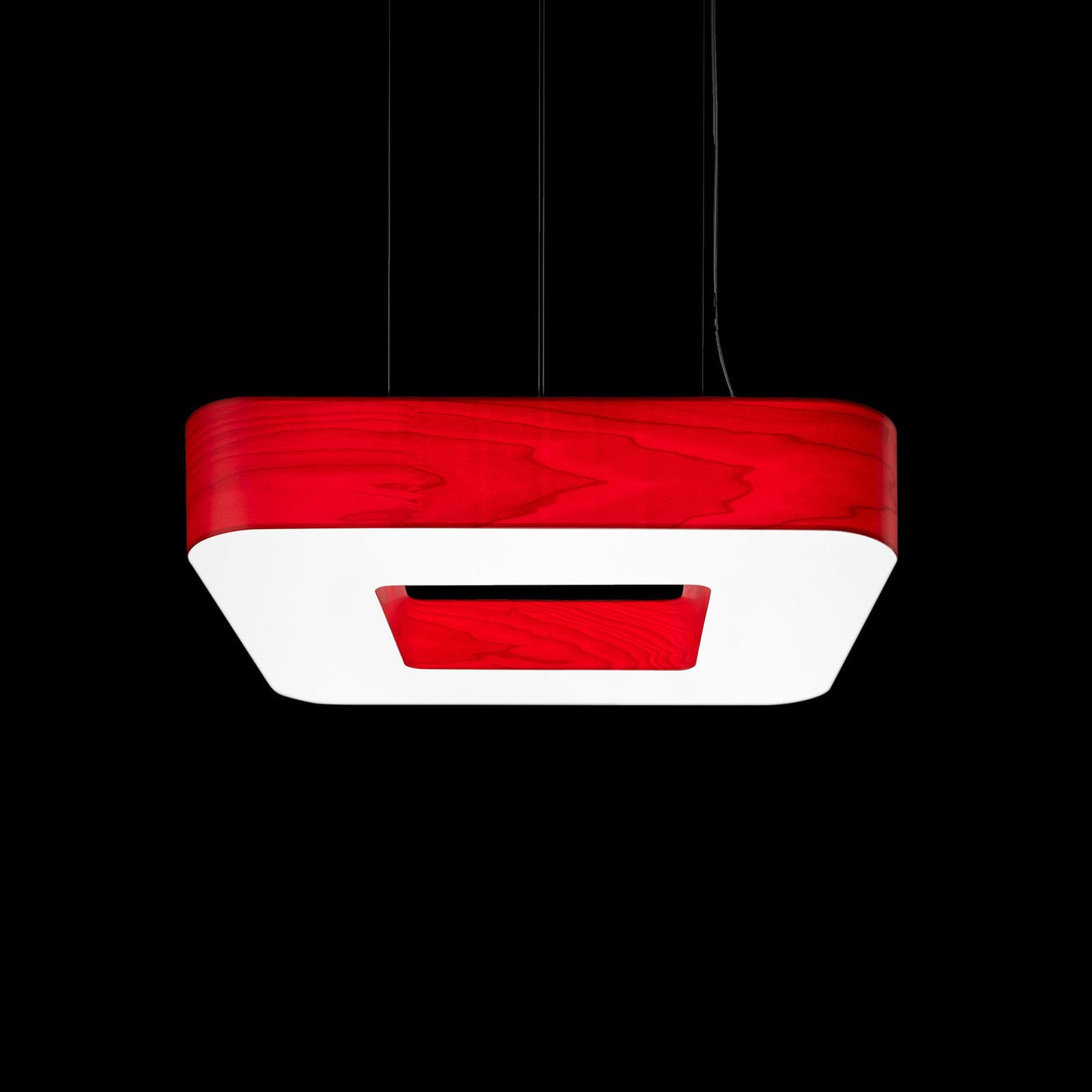 LZF Cuad lampa wisząca 0-10V ściemniana, czerwona