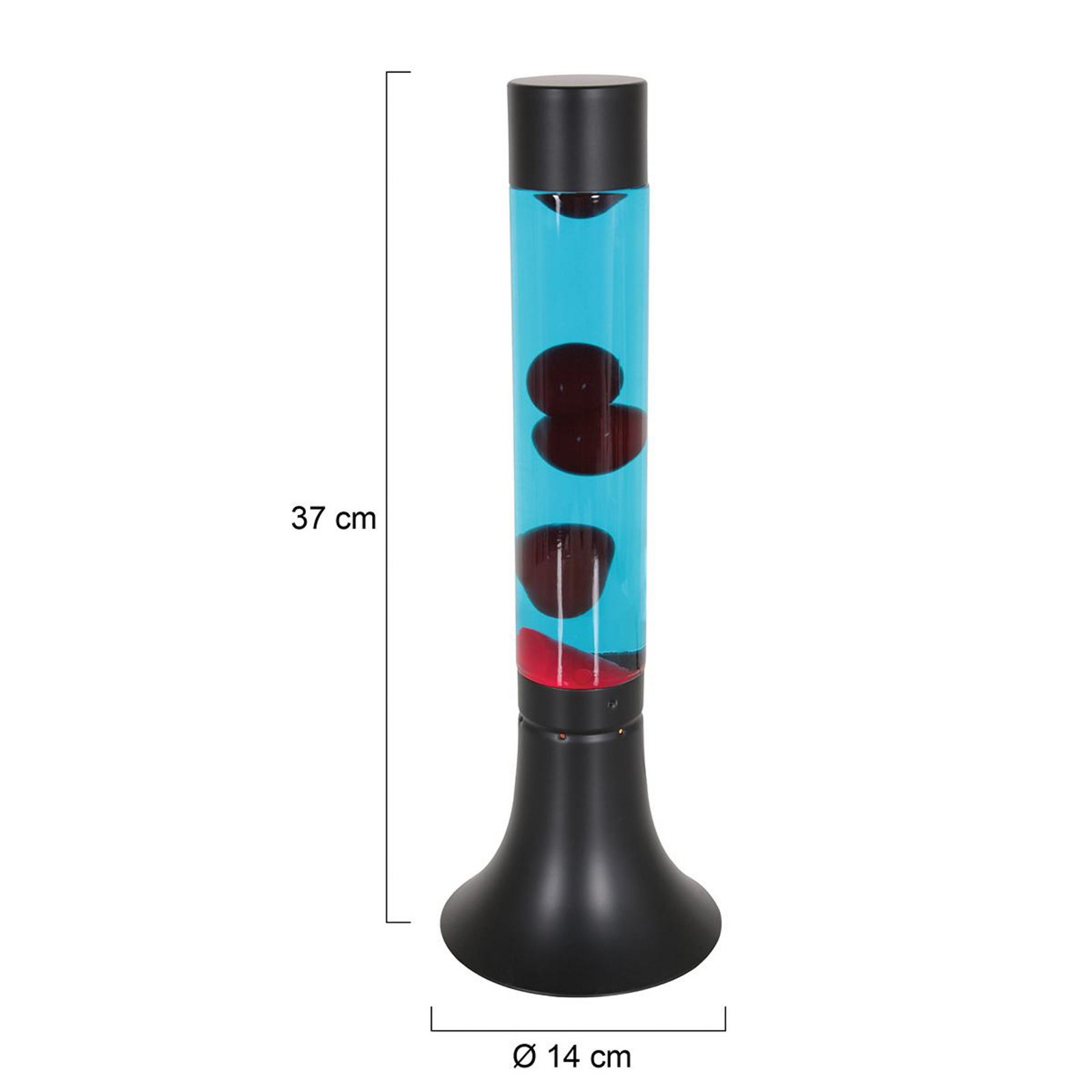 Lava lamp Volcan 3117, black, clear/red liquid, E14
