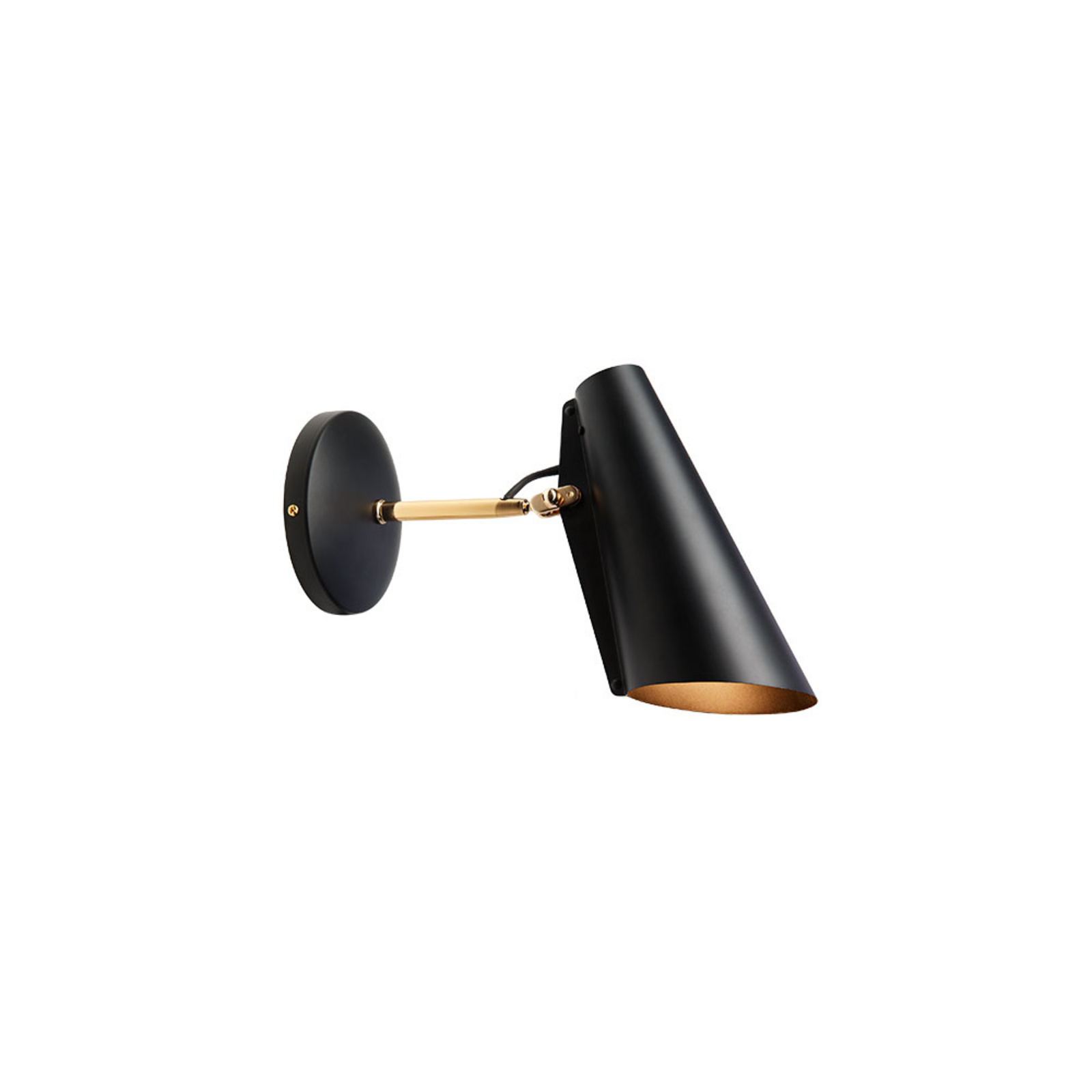 Birdy Wall Lamp Short Black/Brass - Northern