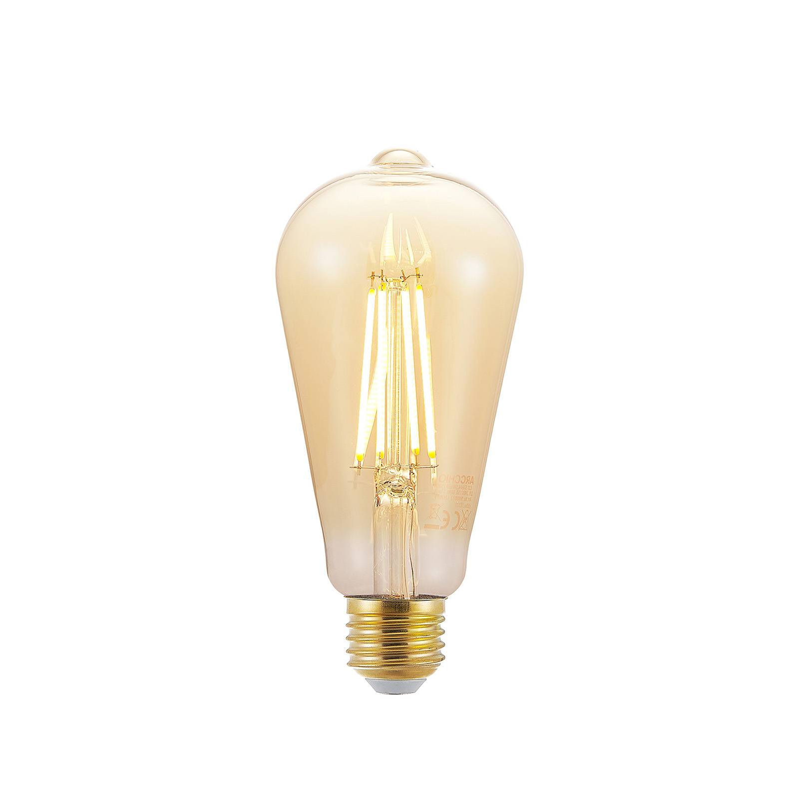 Ampoule LED E27 ST64 6,5 W 2 500 K ambre