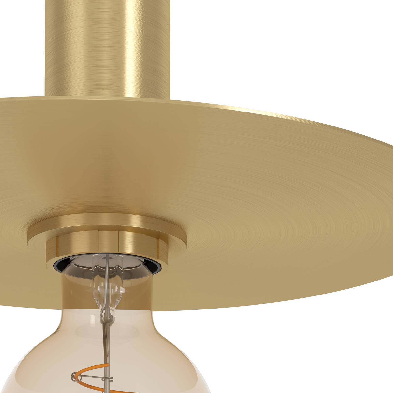 Lampa stojąca Escandell ze szczotkowanego mosiądzu