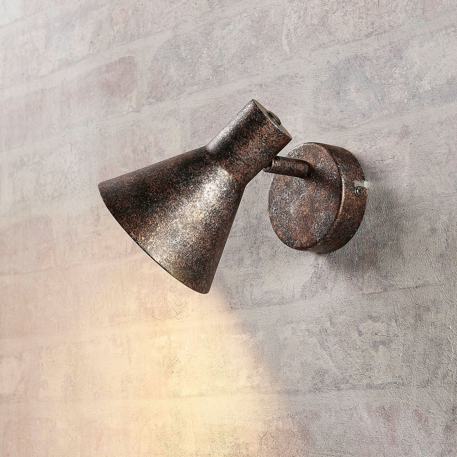Zera Zidna lampa Antique hrđati/Zlato - Lindby