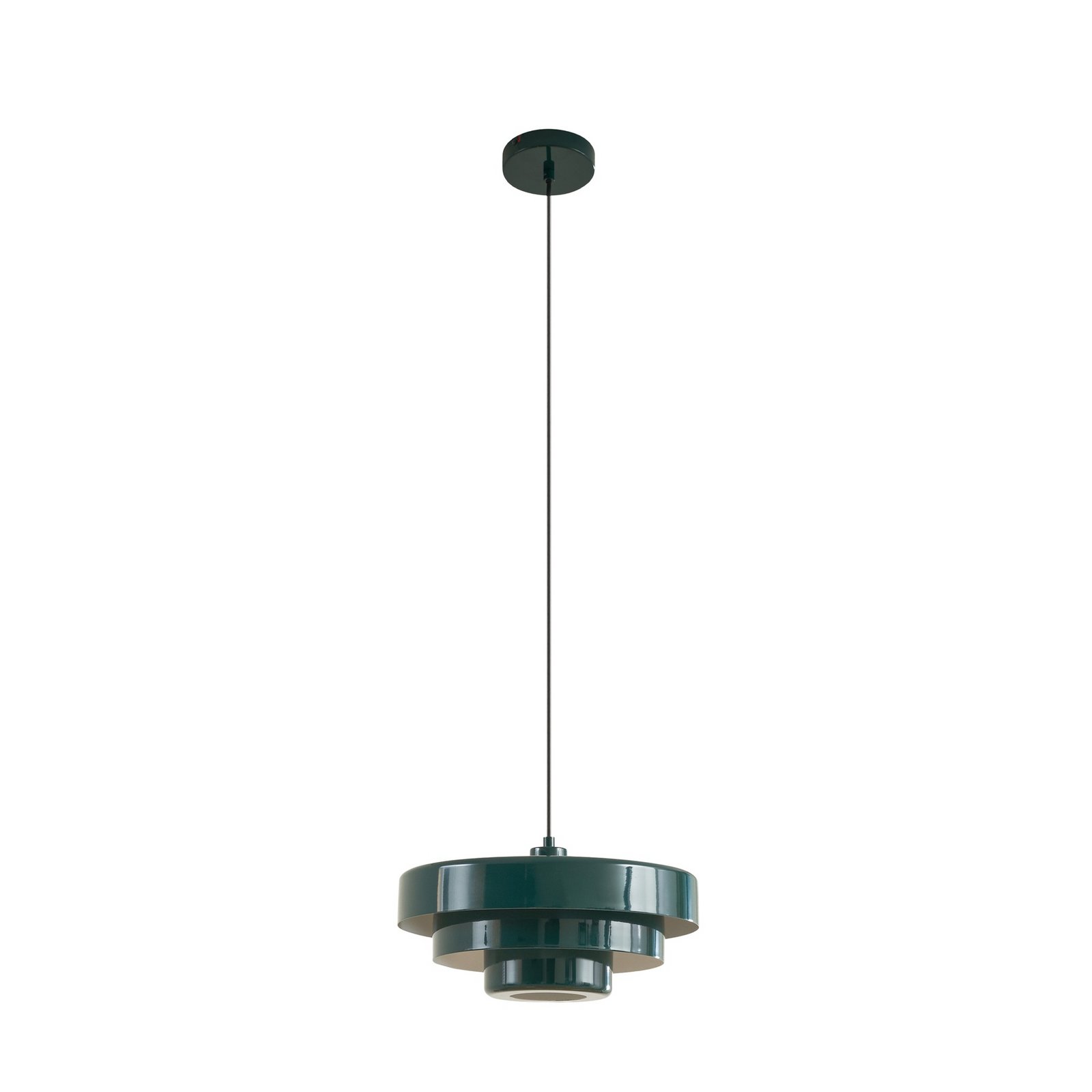 Lámpara colgante Tivra, verde, Ø 35 cm, metal, E27 - Lindby