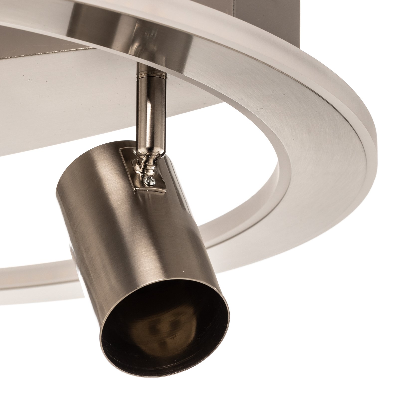 Lindby Berisha LED plafondlamp, 4-lamps, nikkel