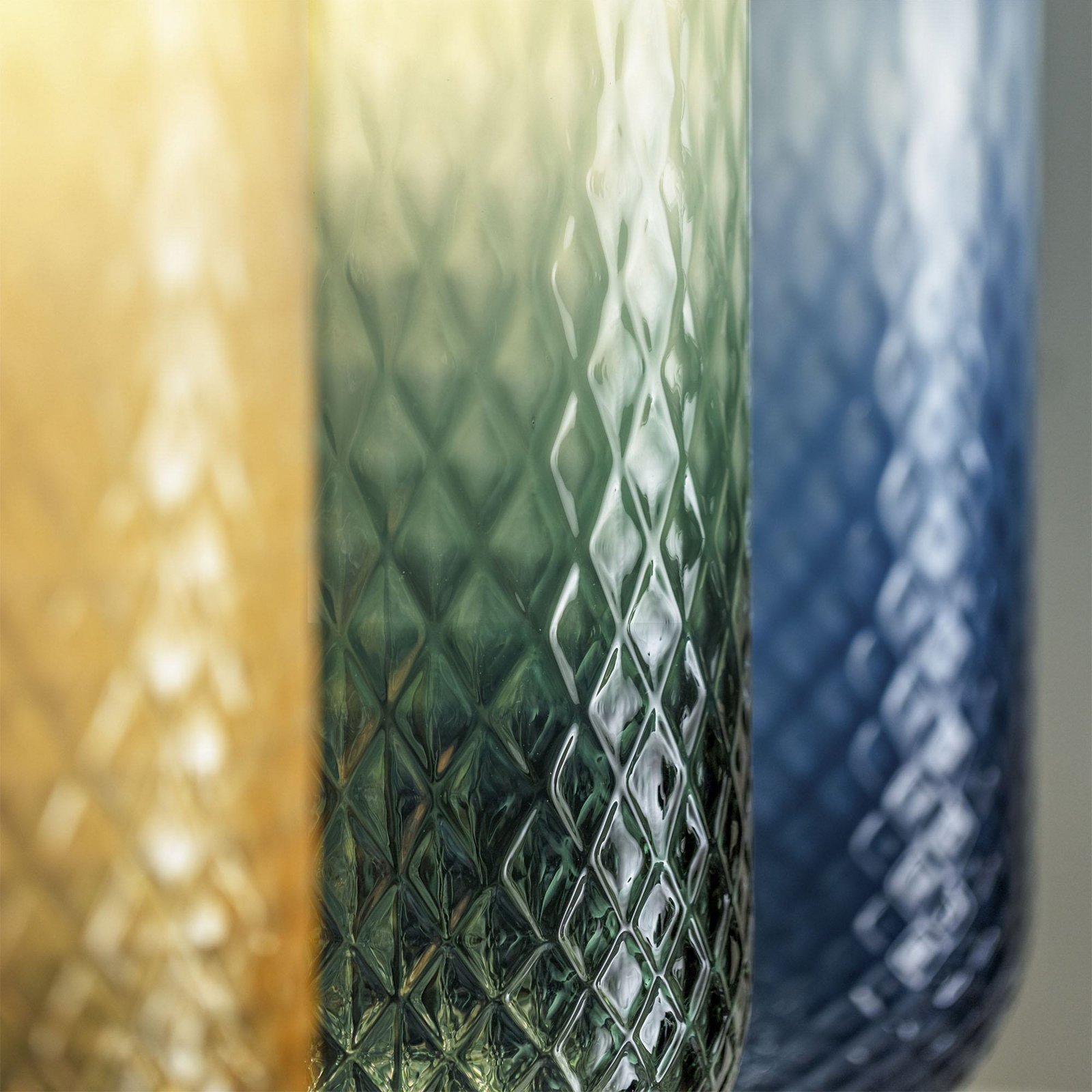 OLEV LED-Deckenlampe Curuba, amber, Glas, Höhe 40 cm 2.700 K