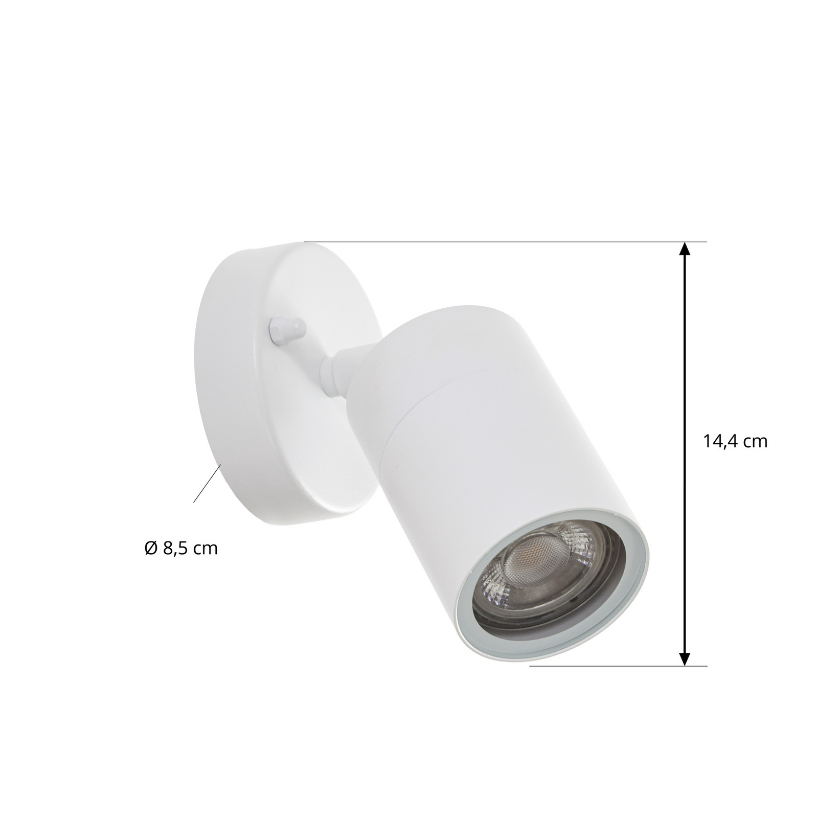PRIOS välisvalgusti Tulimar, 14 cm, valge, reguleeritav, IP44 PRIOS välisvalgusti Tulimar, 14 cm, valge, reguleeritav, IP44