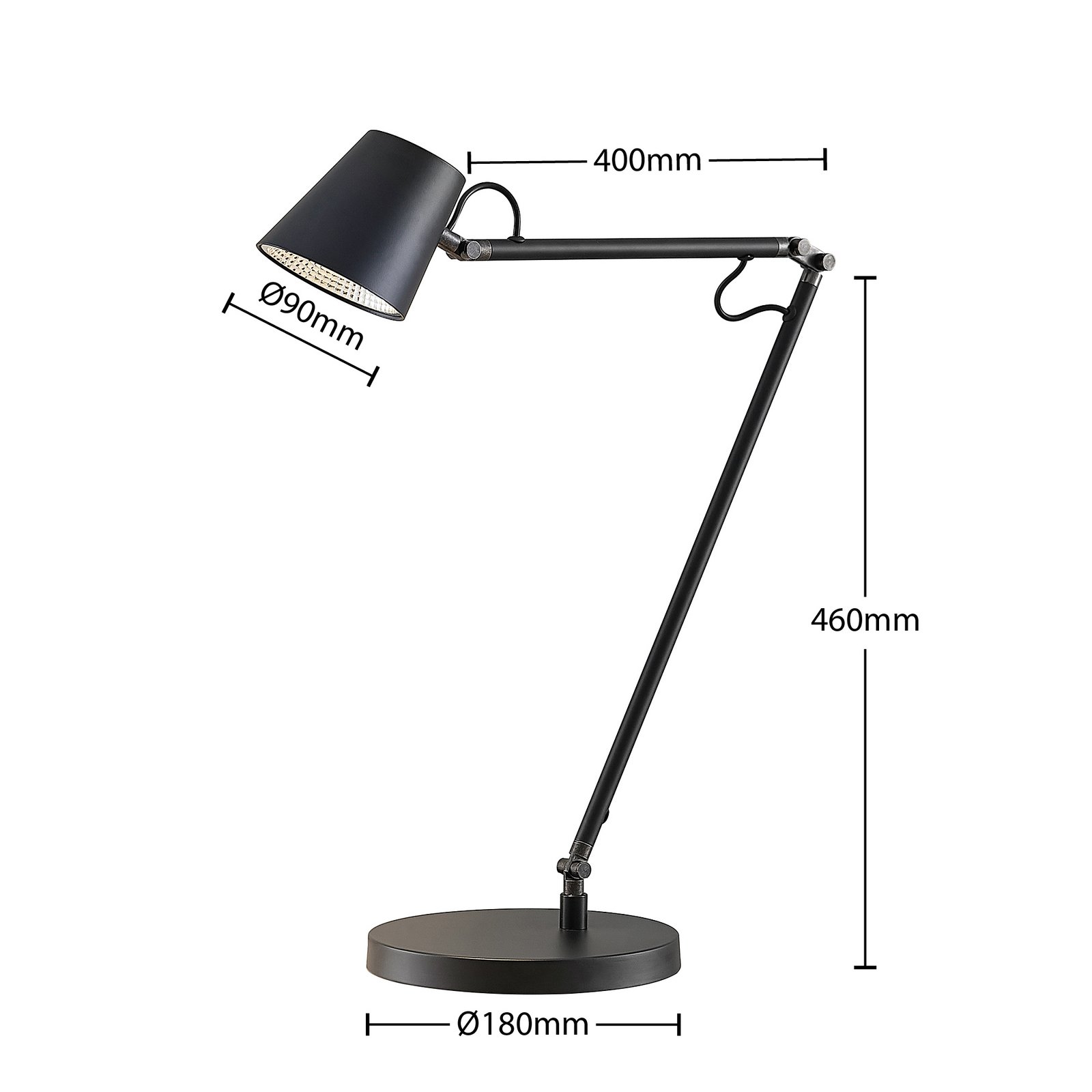 Tarris LED Tischleuchte Black - Lucande