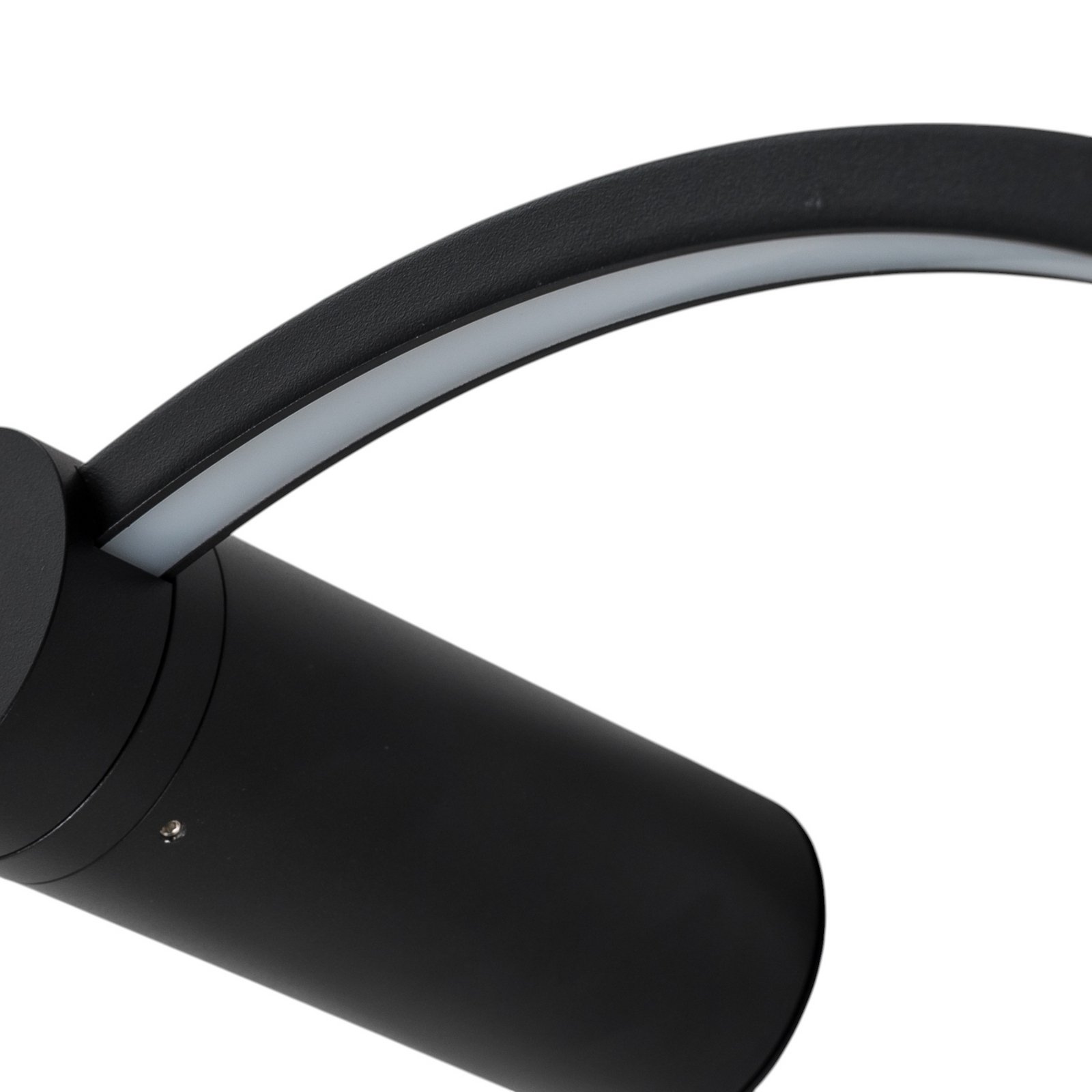 LED-Wandleuchte Saturno, schwarz, Ø 50 cm, Metall, 4.000 K