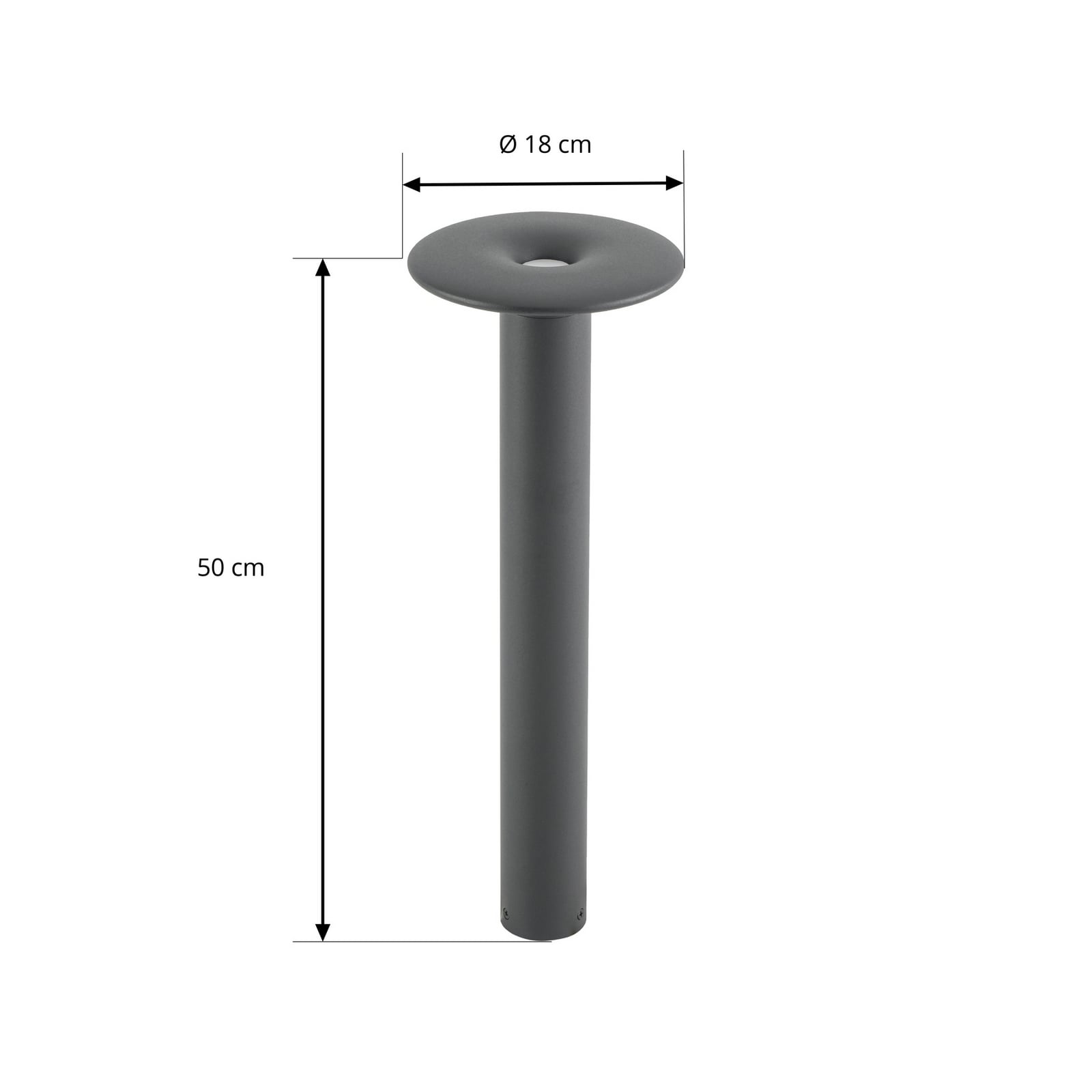 Lucande LED ösvény világítás Haloa, fekete, magasság 50 cm, IP54 Lucande LED ösvény világítás Haloa, fekete, magasság 50 cm, IP54