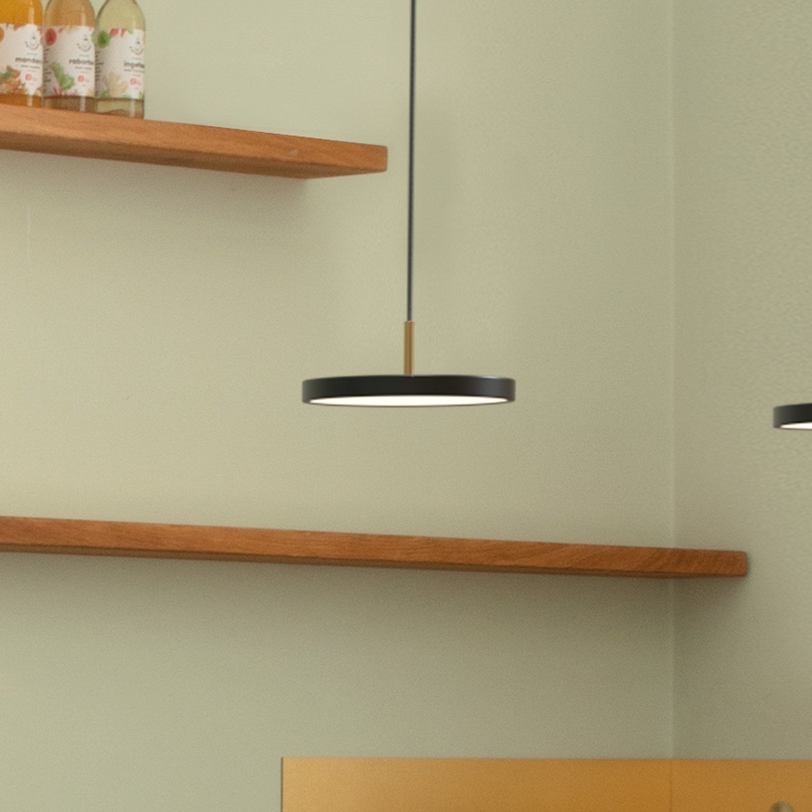 UMAGE Asteria MicroV2 lampă susp. dimabilă negru - Camera de zi / sufragerie - Scandinavă - negru alamă - Metal