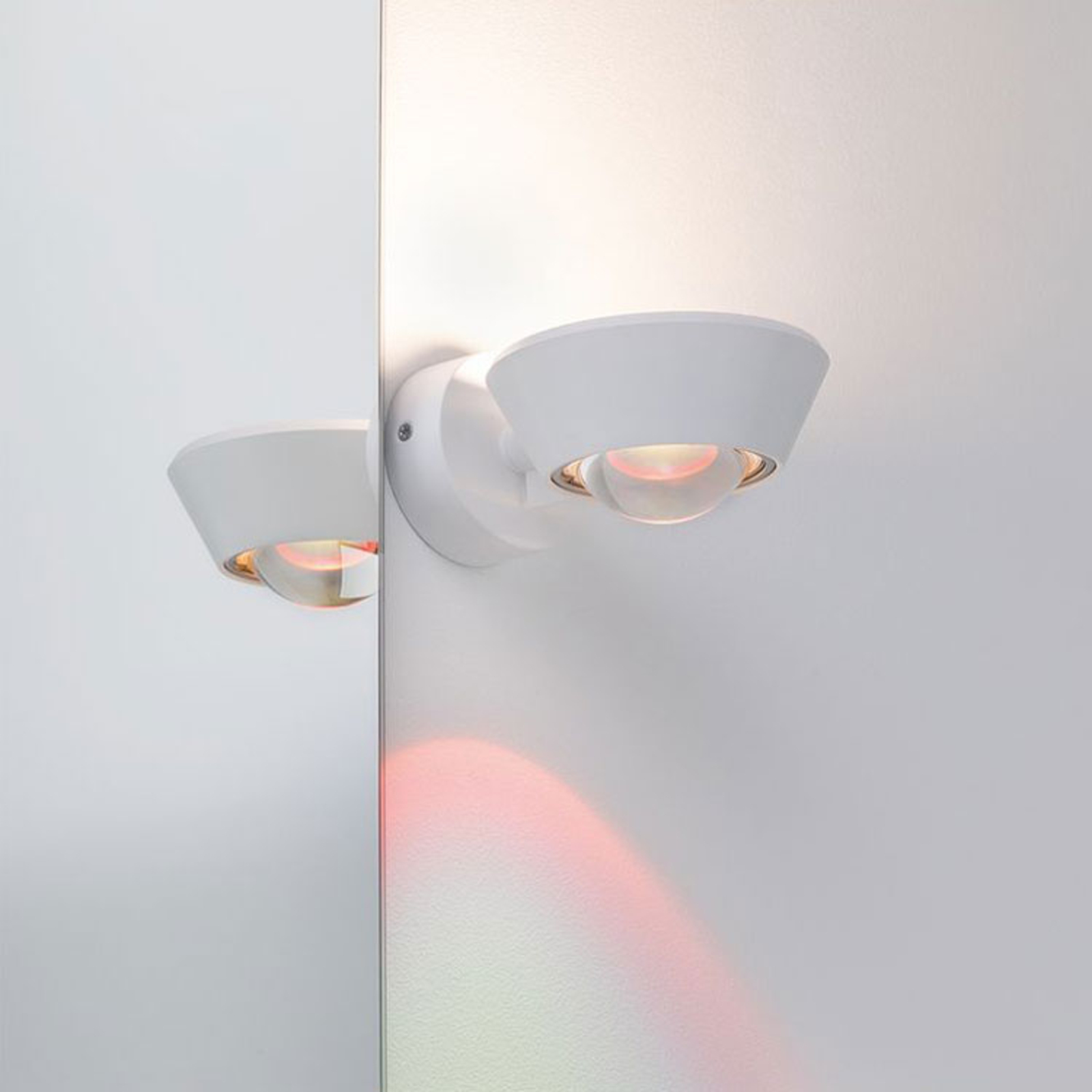 Paulmann Sabik LED wall light matt white, for Living / Dining Room, plastic, energy efficiency: A+, W: 11.7 cm, H: 8 cm