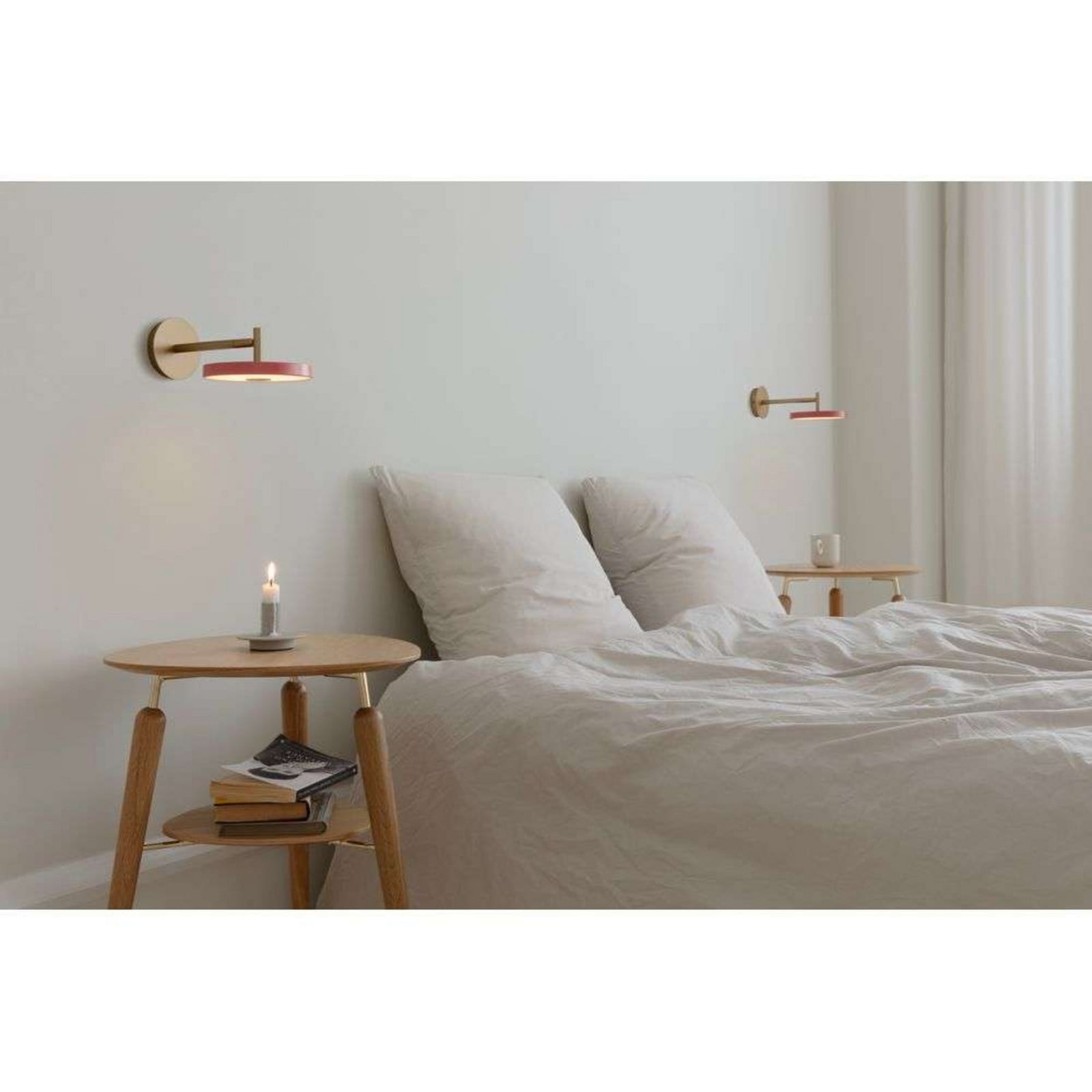 Asteria Short LED-væglampe, oliven/messing, fast tilslutning UMAGE - Stue - Design - Metal - Med én lyskilde billede