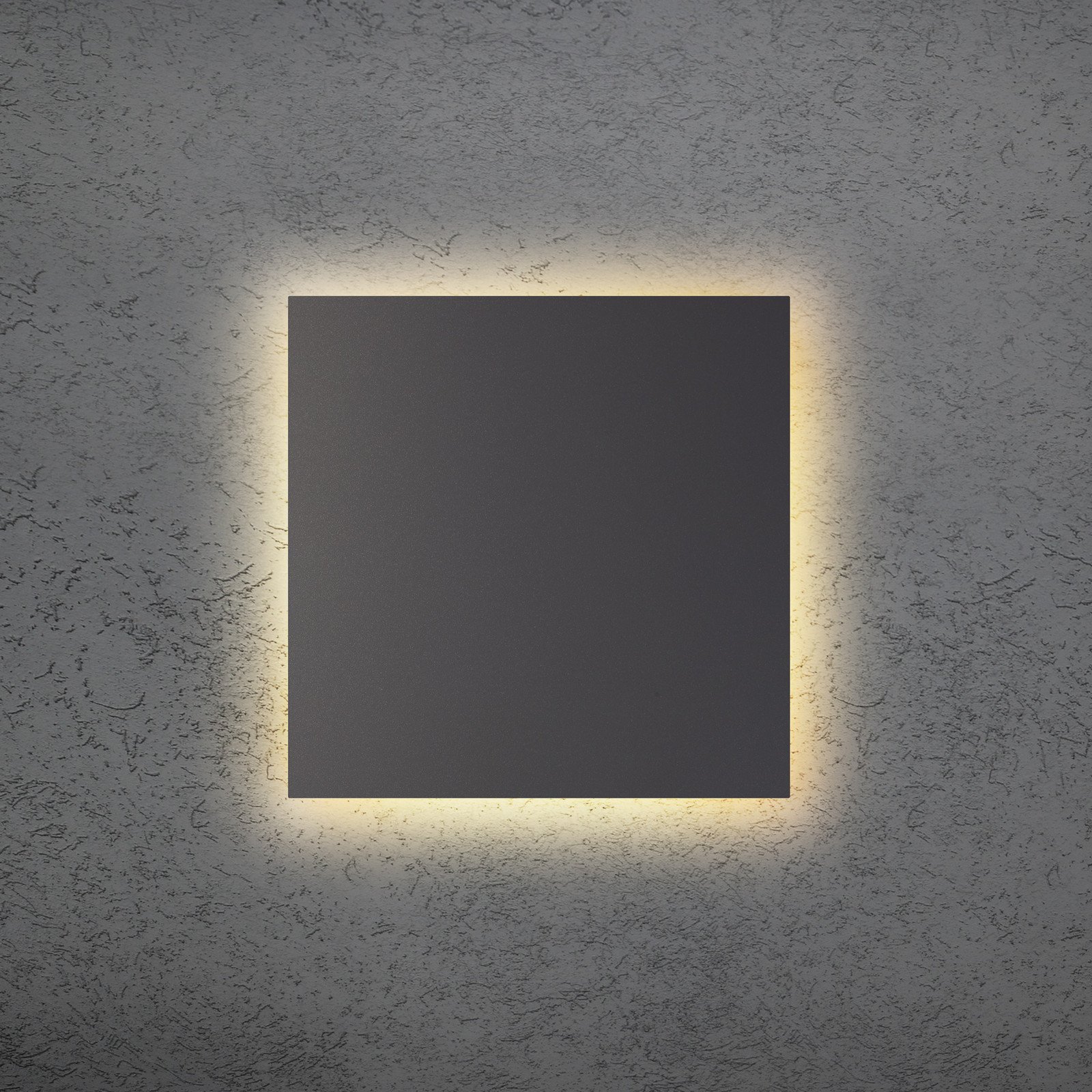 Escale Aplică de perete LED BLADE Q antracit 34 x 34 cm metal dimabil - Camera de zi / sufragerie - Modern - Aluminiu