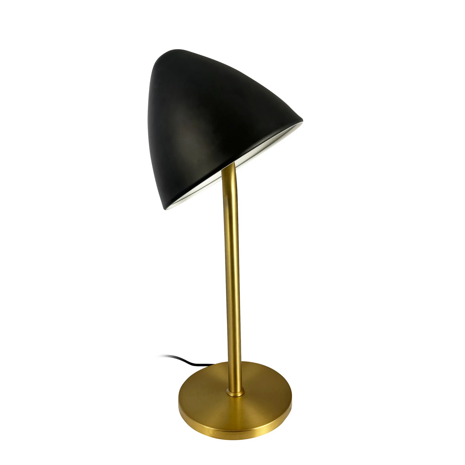 Dyberg Larsen galda lampa Oulu, melna/messinga, augstums 47 cm
