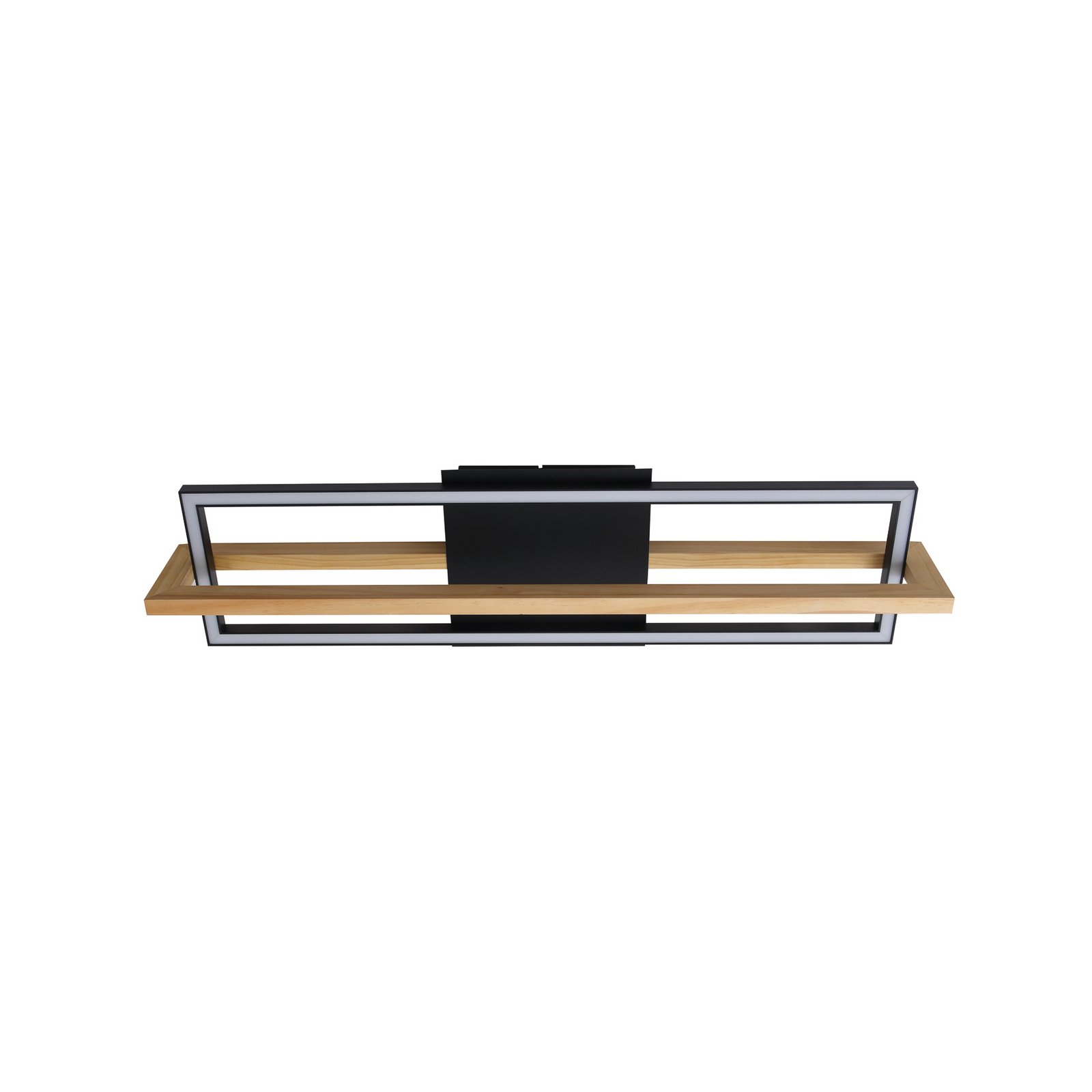 Holamu LED Deckenleuchte L86 Schwarz/Holz - Lindby
