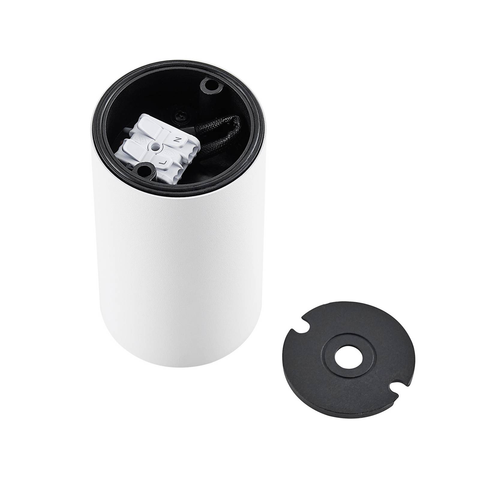 Downlight CAN, biały, IP44, Ø 6 cm, metal, GU10