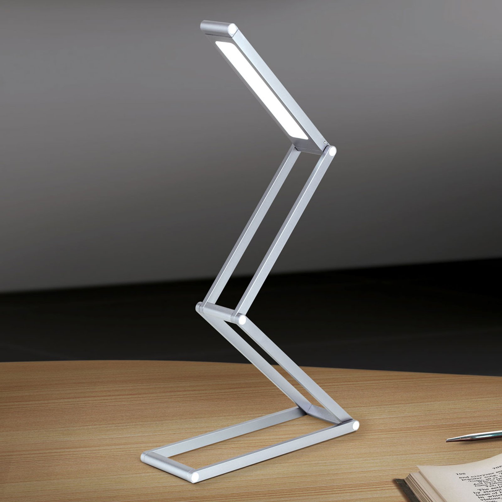 Lámpara de mesa LED Falto con batería. antracita