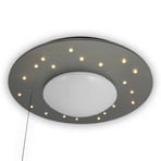 Taklampa Starlight med stjärnhimmel, silver