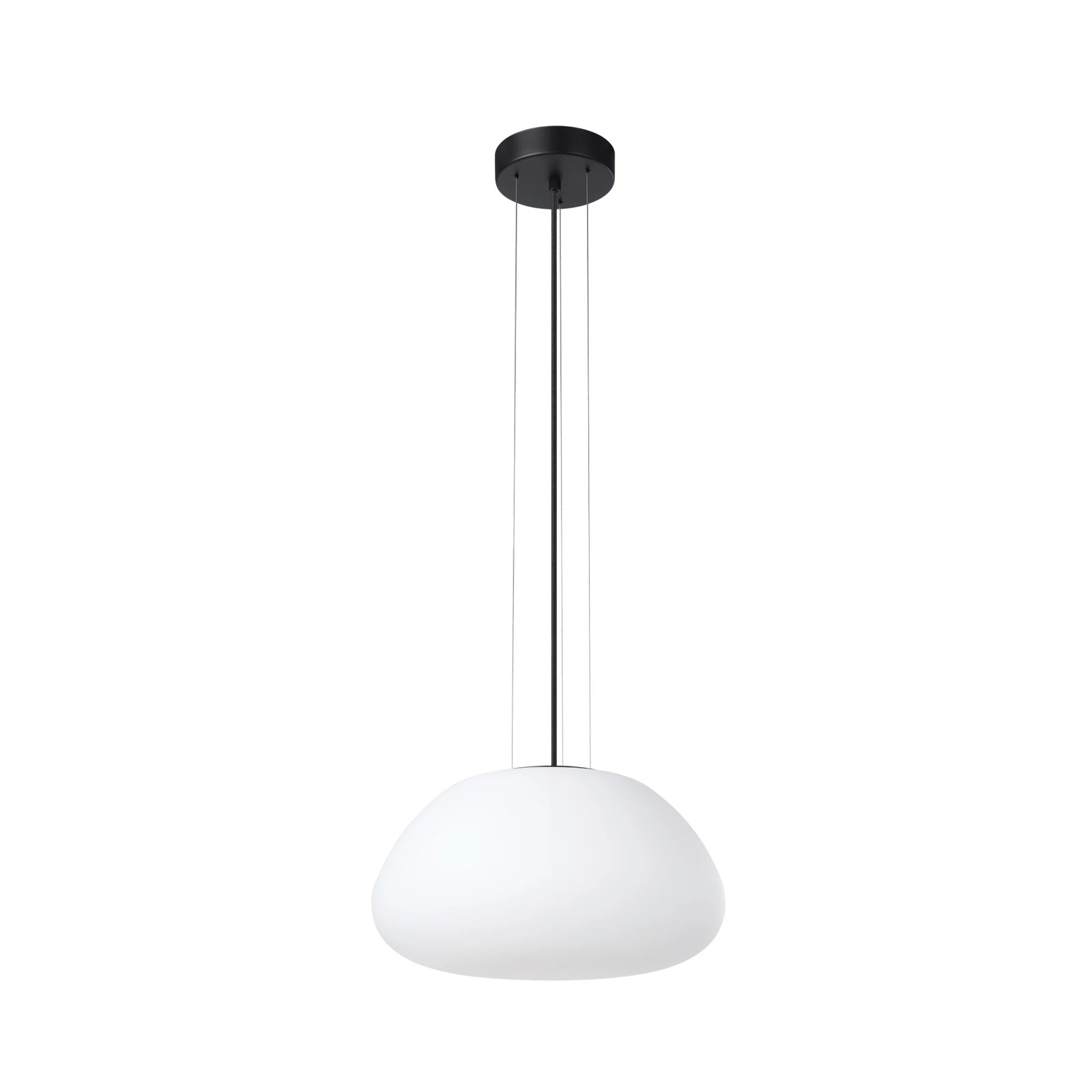 Závesné svietidlo Stars of Light Balmes, biele, Ø 42 cm, sklo