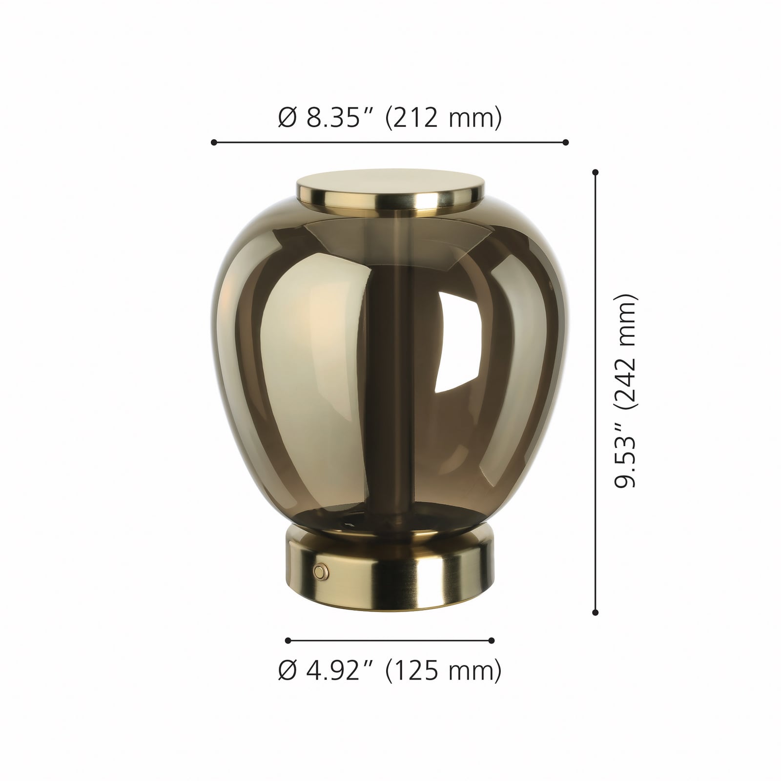 Fruitera LED-Tischlampe gold 25 cm Glas CCT - Stars of Light