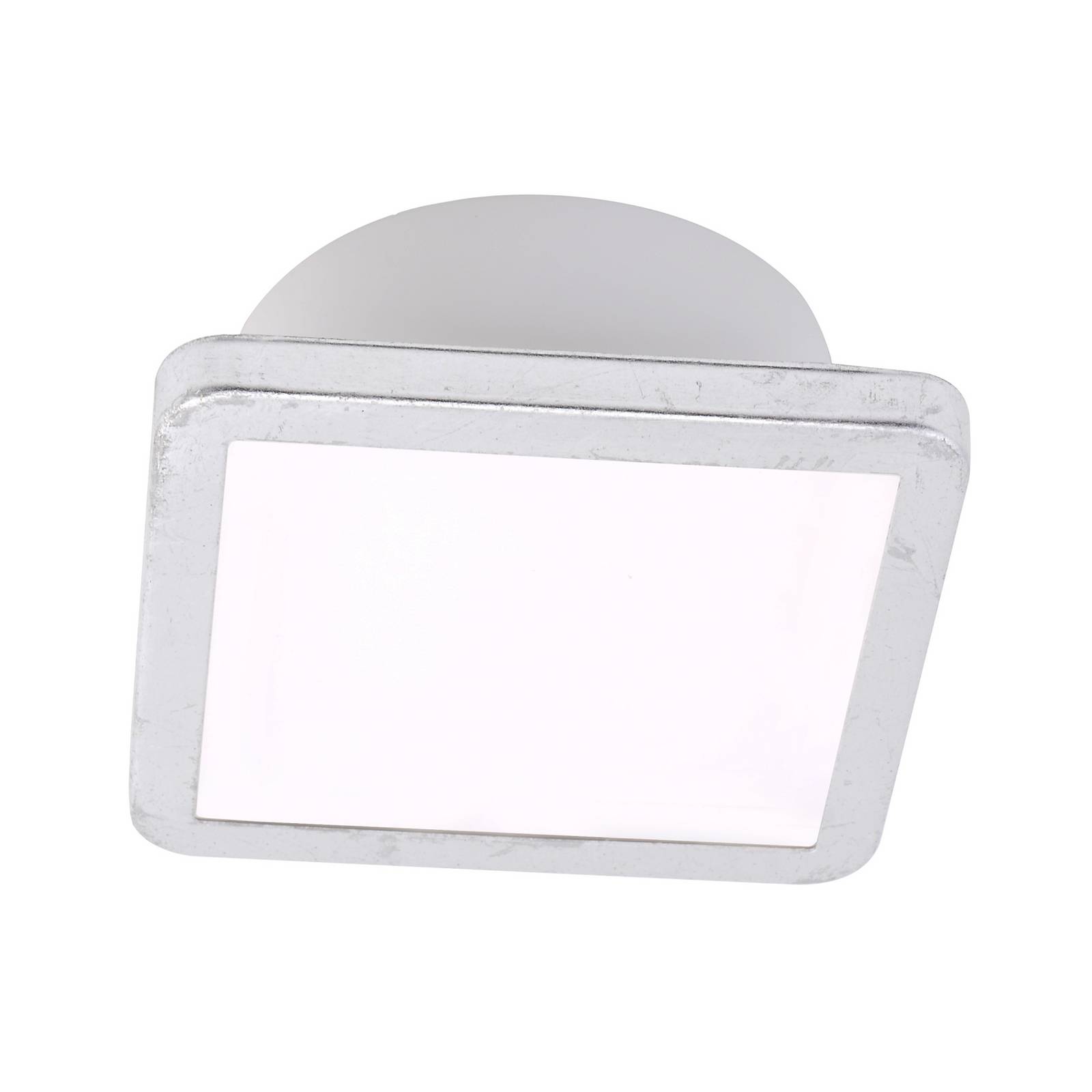 LIGHTME Deckenleuchte Aqua Uno, 11x11cm, blattsilber, IP44 günstig online kaufen
