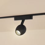 Lindby LED-kohdevalaisin 48 V Lumaro, musta, Ø 6,2 cm, himmennettävä