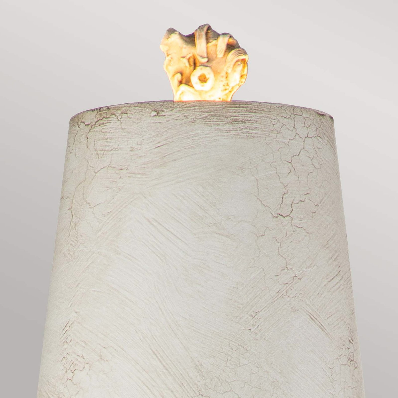 Swirl table lamp in antique white