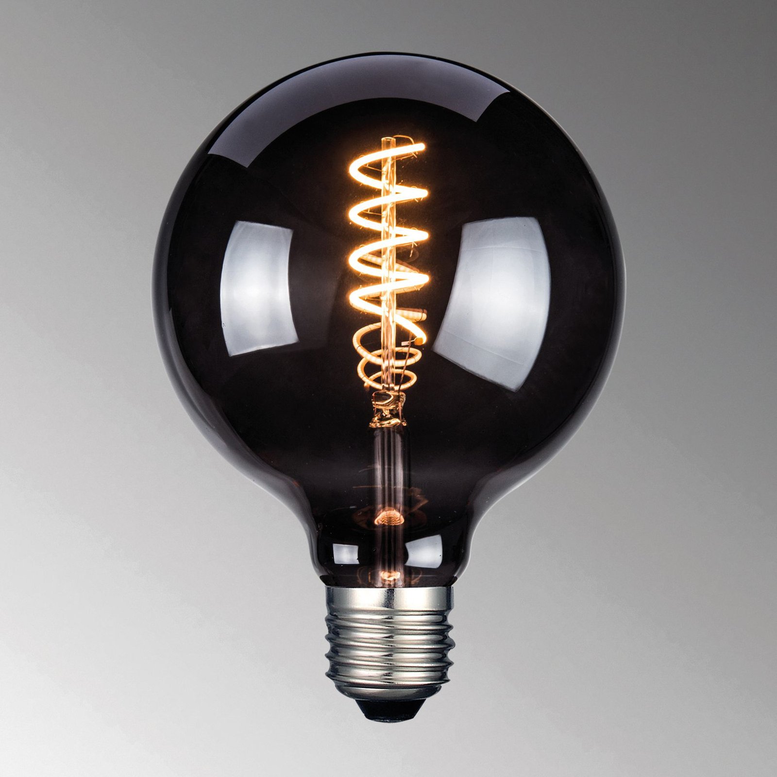 LED bulb, E27, G125, smoke-coloured, 4 W, 1800 K, 60 lm