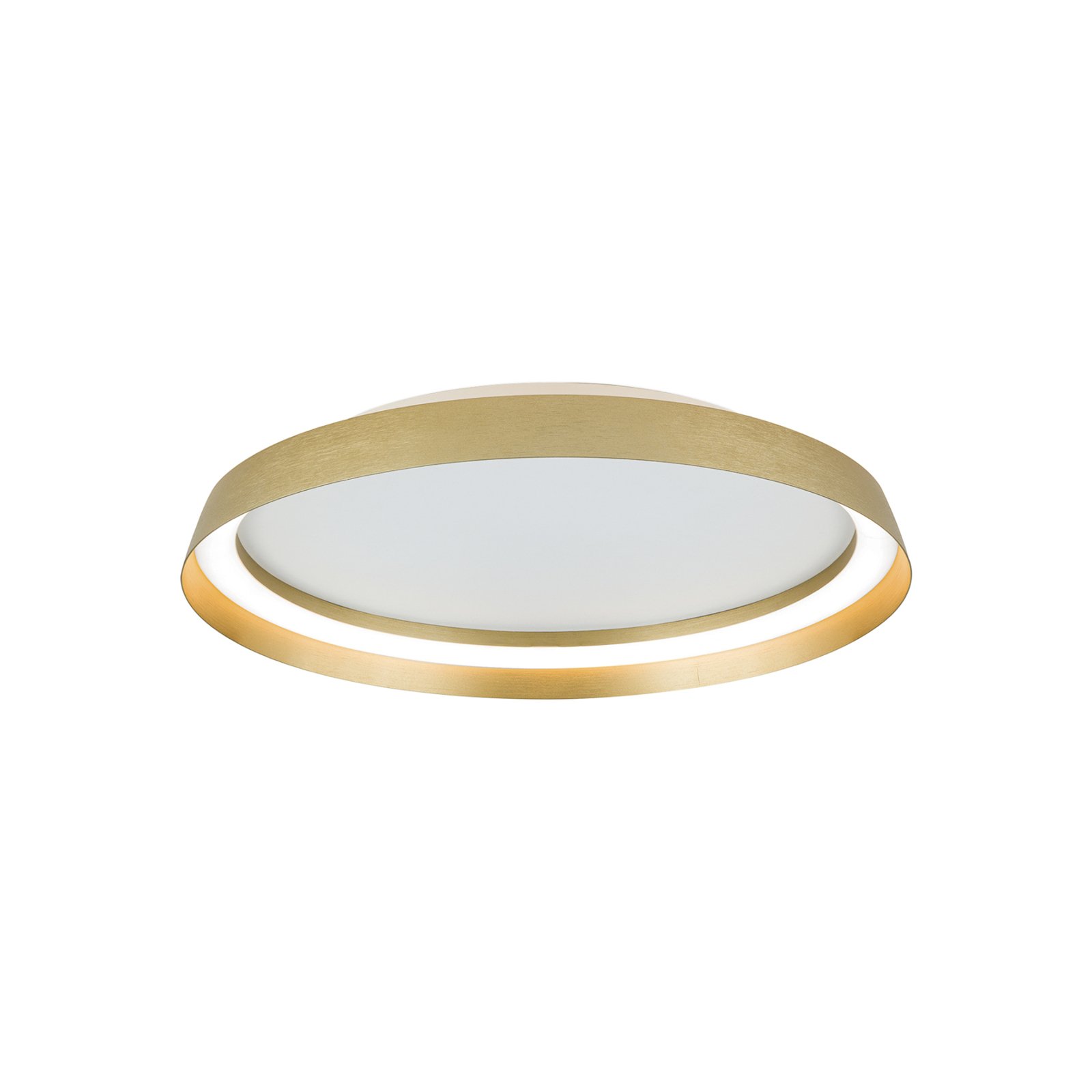 LED ceiling lamp Manta, Ø 45 cm, gold-coloured, aluminium, up/down