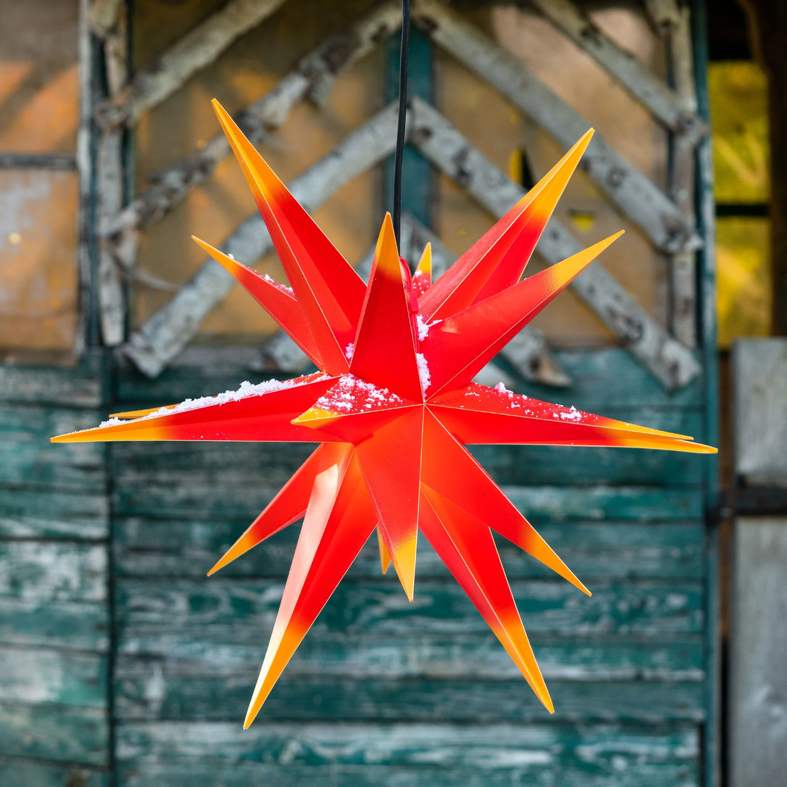 18-zackiger XL-Kunststoff-Stern für außen