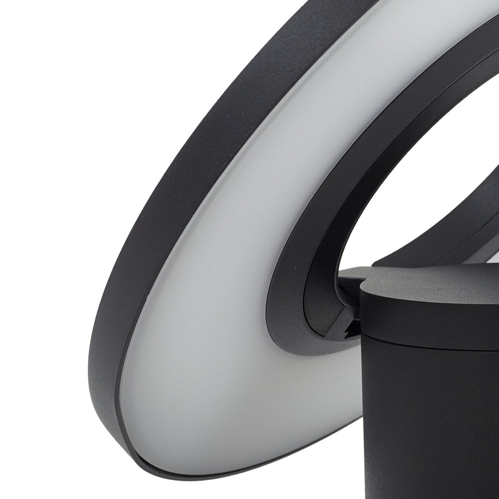 Candeeiro de caminho LED Arcchio Tovio, antracite, Ø 24cm, sensor