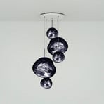 Lampada a sospensione Melt Large Round, fumo, a 5 luci - Tom Dixon