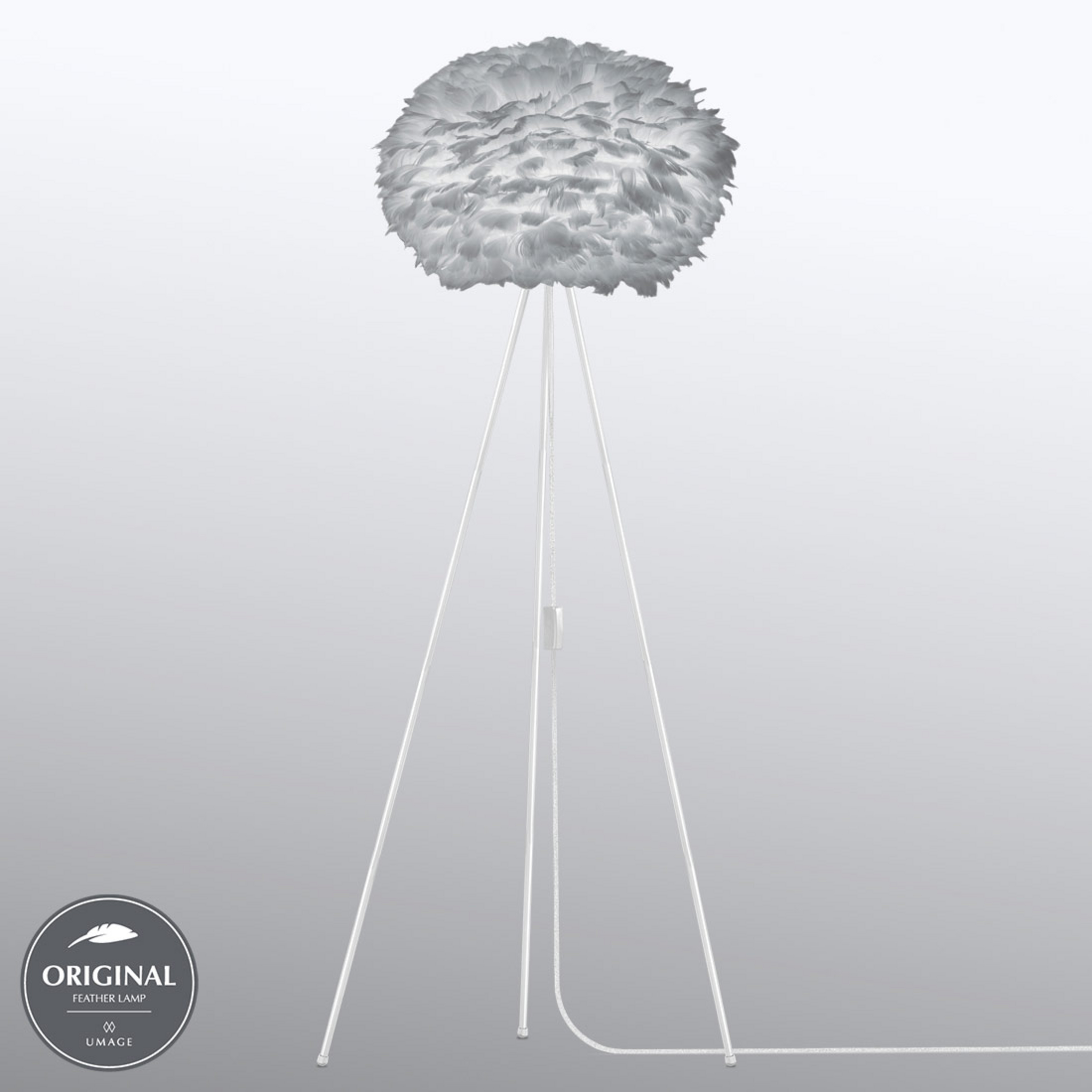 UMAGE Eos medium Stehleuchte Tripod hellgrau