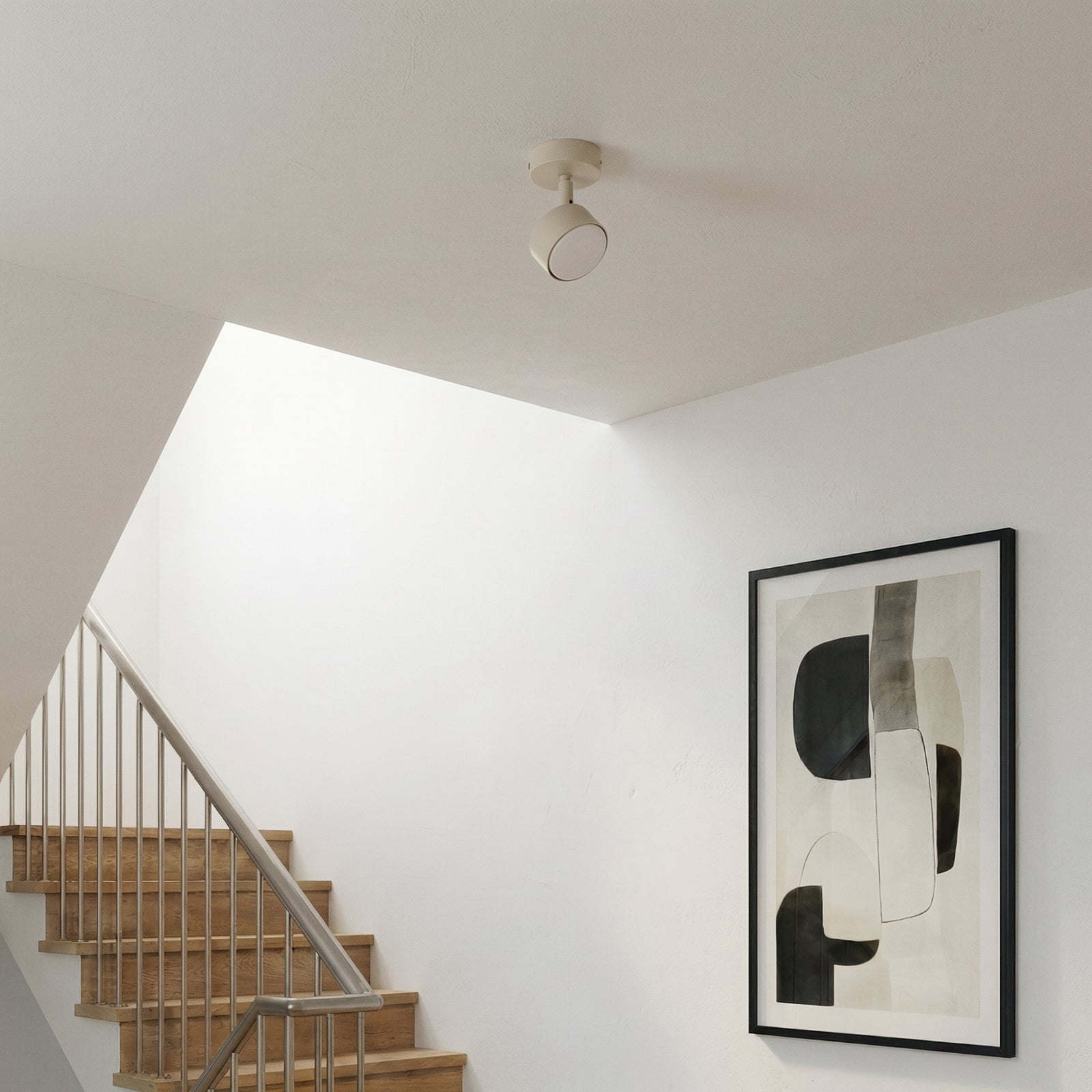 Deckenstrahler Nemo, 1-fl., grau-beige, beweglich, GX53