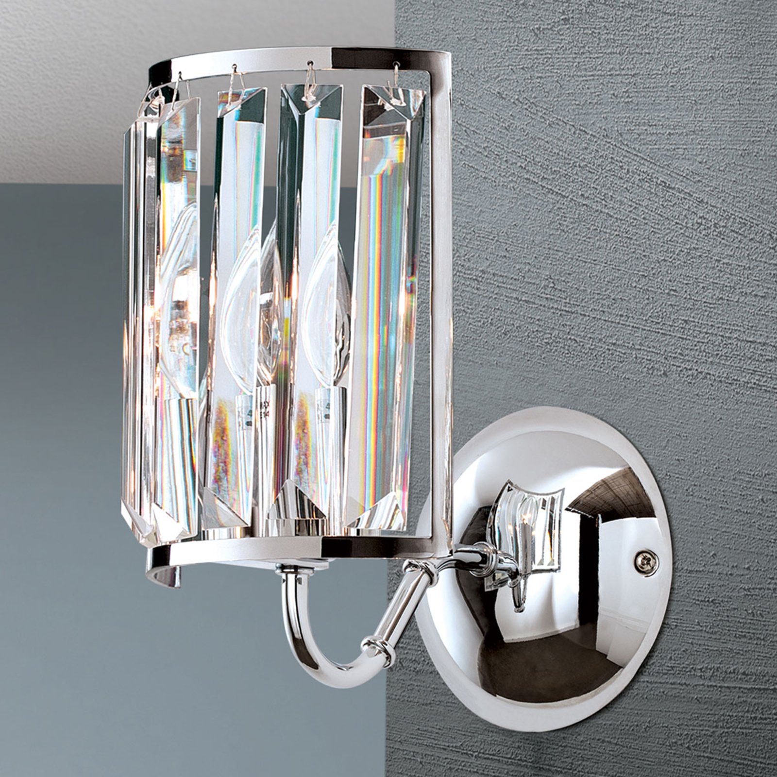Gstaad wall light adorned with crystals