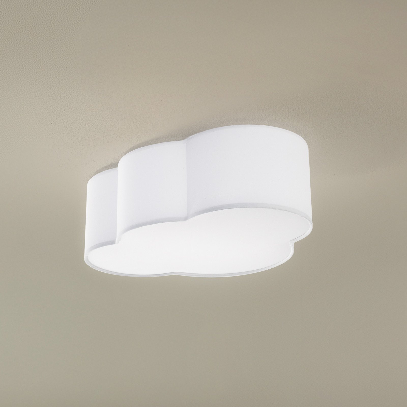 TK Lighting Plafonieră Cloud material textil 41 x 31 cm alb - Camera de zi / sufragerie - Viața tânără - Țesătură / Textil