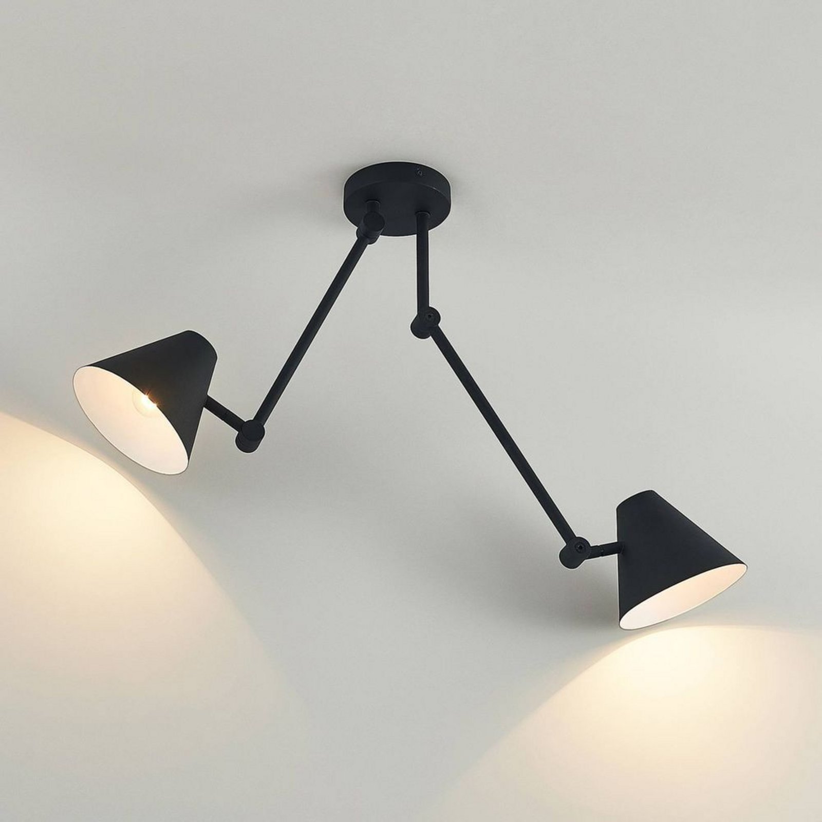 Phina 2 Stropné Lampa Black - Lucande